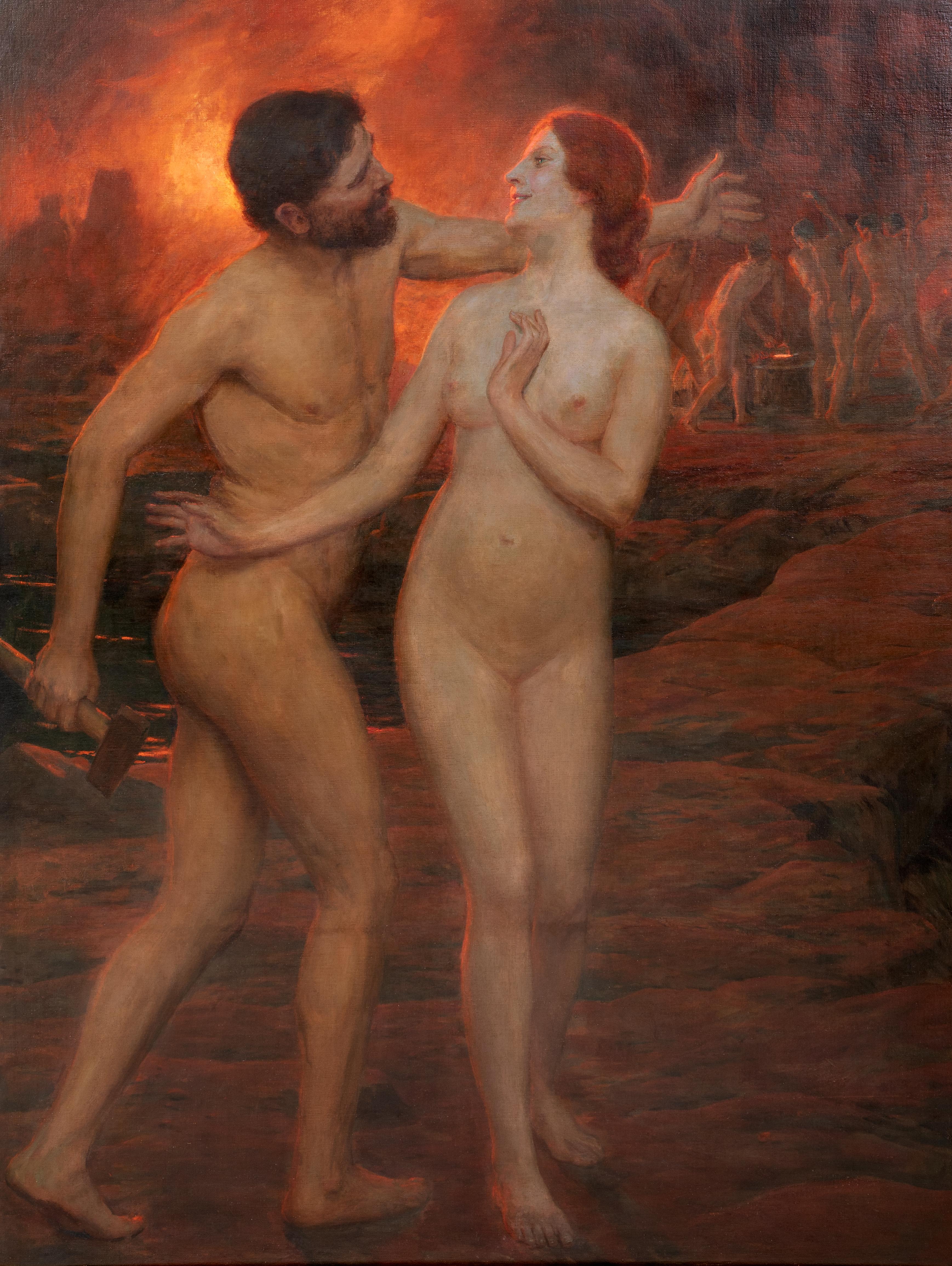 Venus & Vulcan, 19th Century   by HERBERT ARNOULD OLIVIER (1861-1952)  - Painting by Unknown