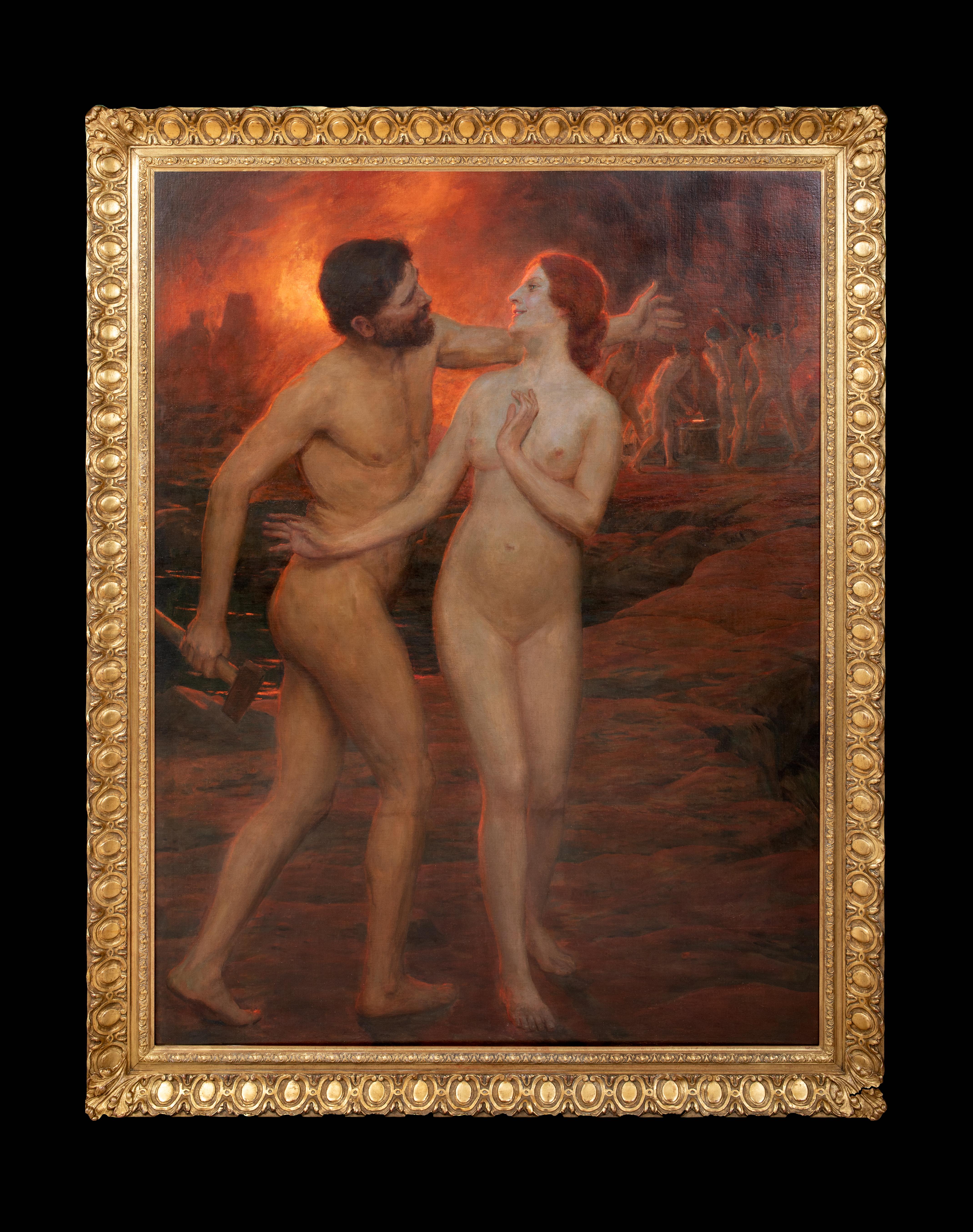 Unknown Portrait Painting - Venus & Vulcan, 19th Century   by HERBERT ARNOULD OLIVIER (1861-1952) 