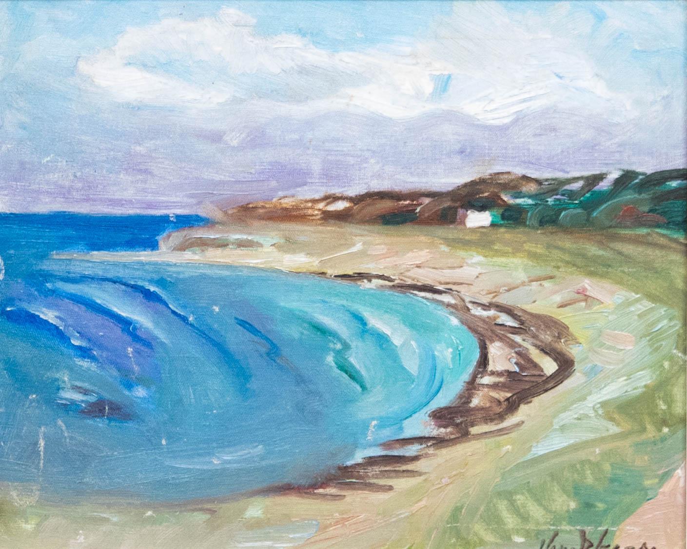 Vera Ekengren - Framed 20th Century Oil, Seaweed Cove - Painting by Unknown