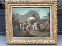 Veronica Offering The Holy Veil To Christ – Flemish School, Oil On Copper