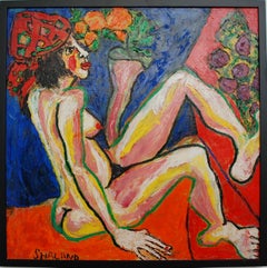 Vibrant Nude Woman With Flowers