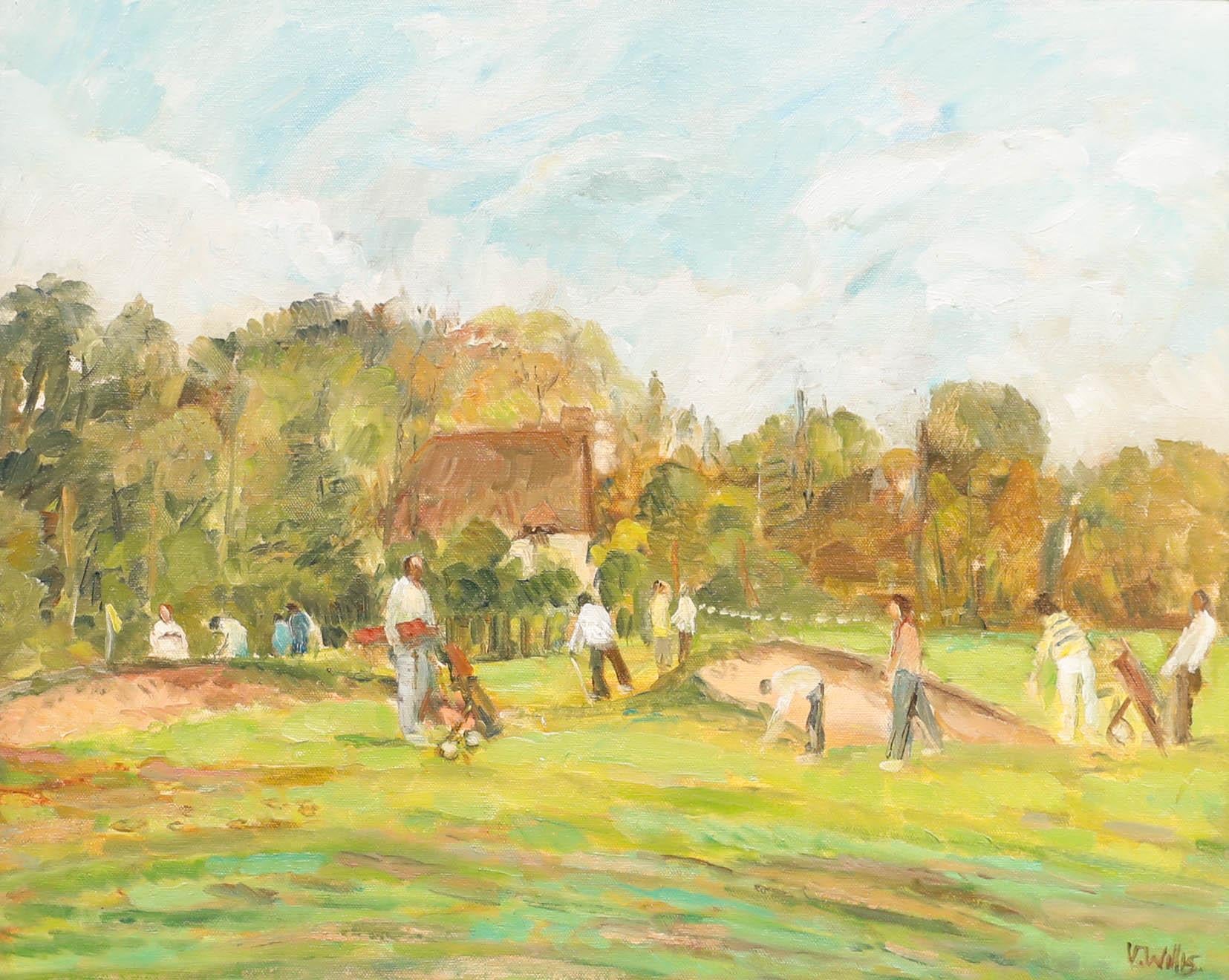Victor Willis (1934-2004) - Britische Schule 20. Jahrhundert Öl, On the Green – Painting von Unknown