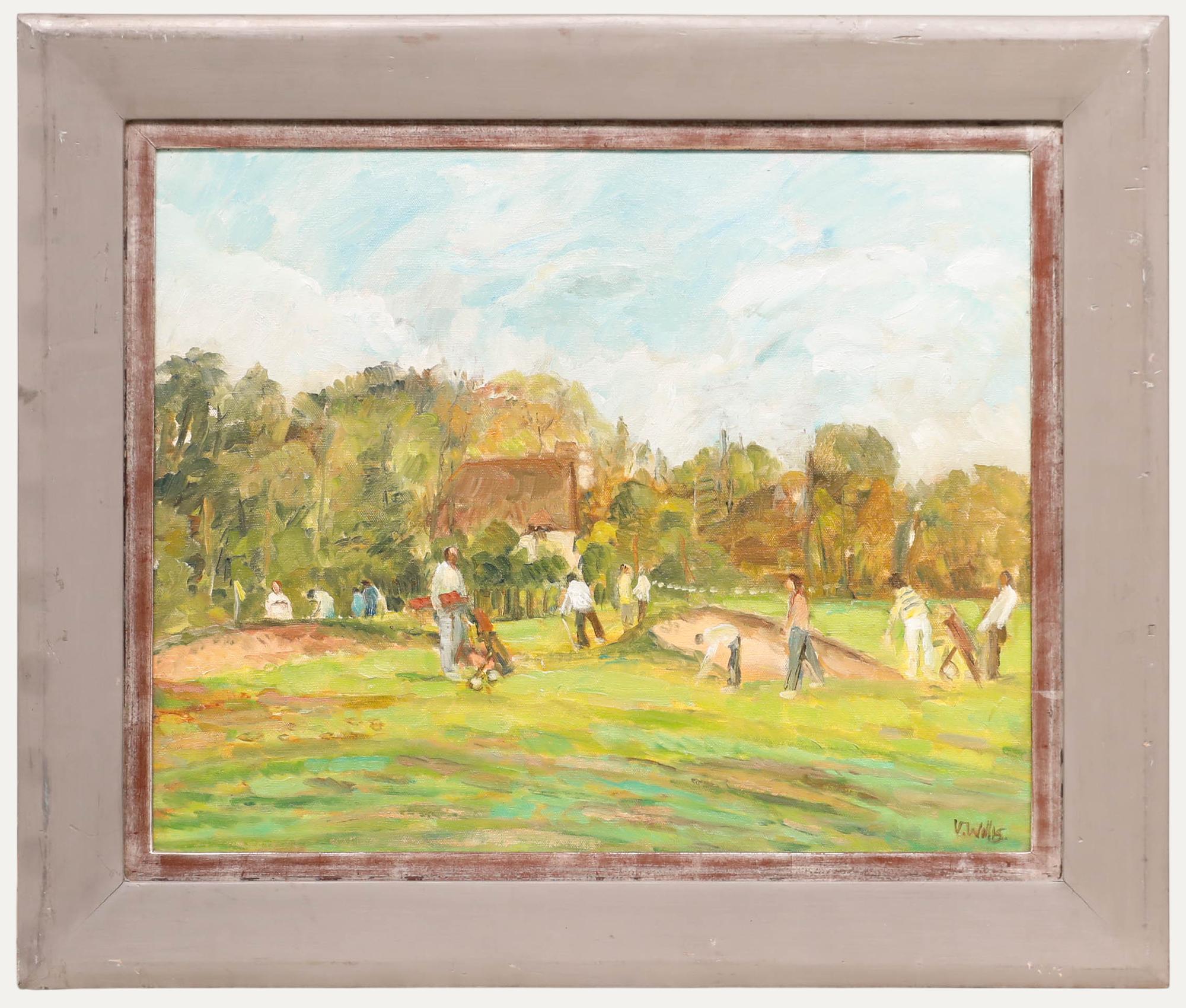 Victor Willis (1934-2004) - Britische Schule 20. Jahrhundert Öl, On the Green