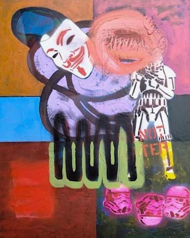 Unknown Figurative Painting – Der Sieg. 1 - 1933, Öl auf Leinwand Gemälde von Max Presneill 2025