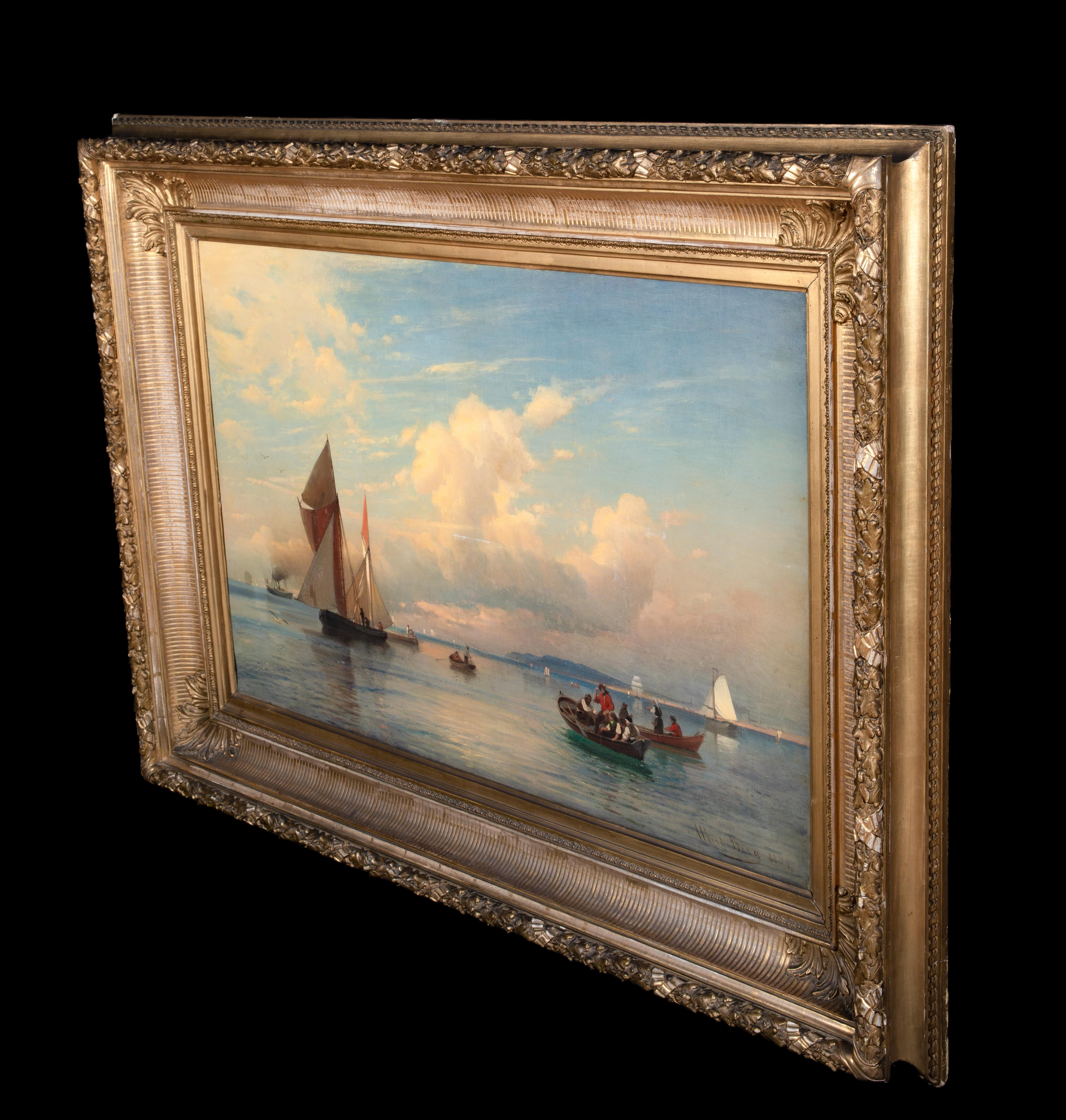 Vista del Oresund entre Dinamarca y Suecia, fecha 1875  Albert Soult Berg 7