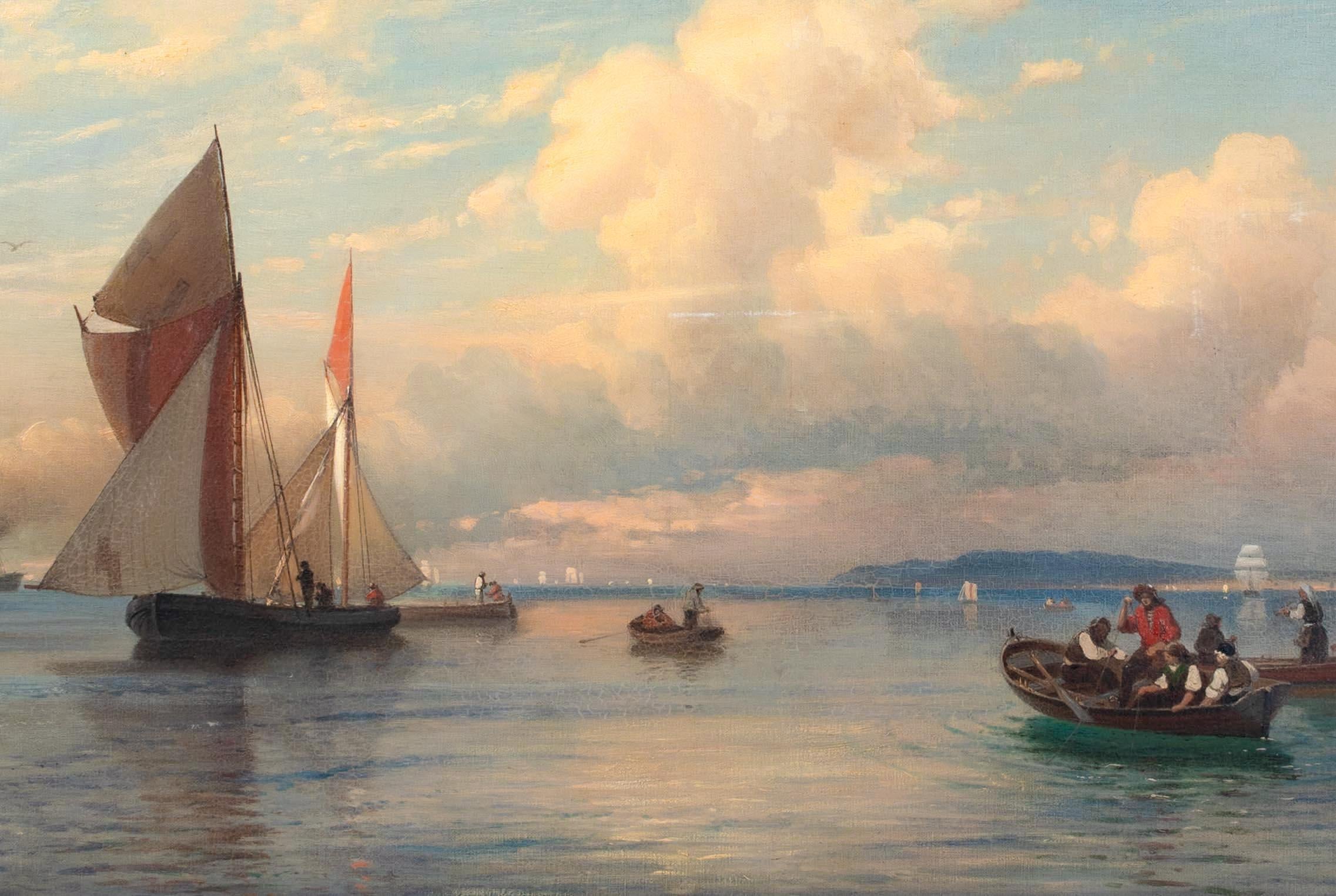 Vista del Oresund entre Dinamarca y Suecia, fecha 1875  Albert Soult Berg 6