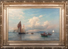 Vista del Oresund entre Dinamarca y Suecia, fecha 1875  Albert Soult Berg