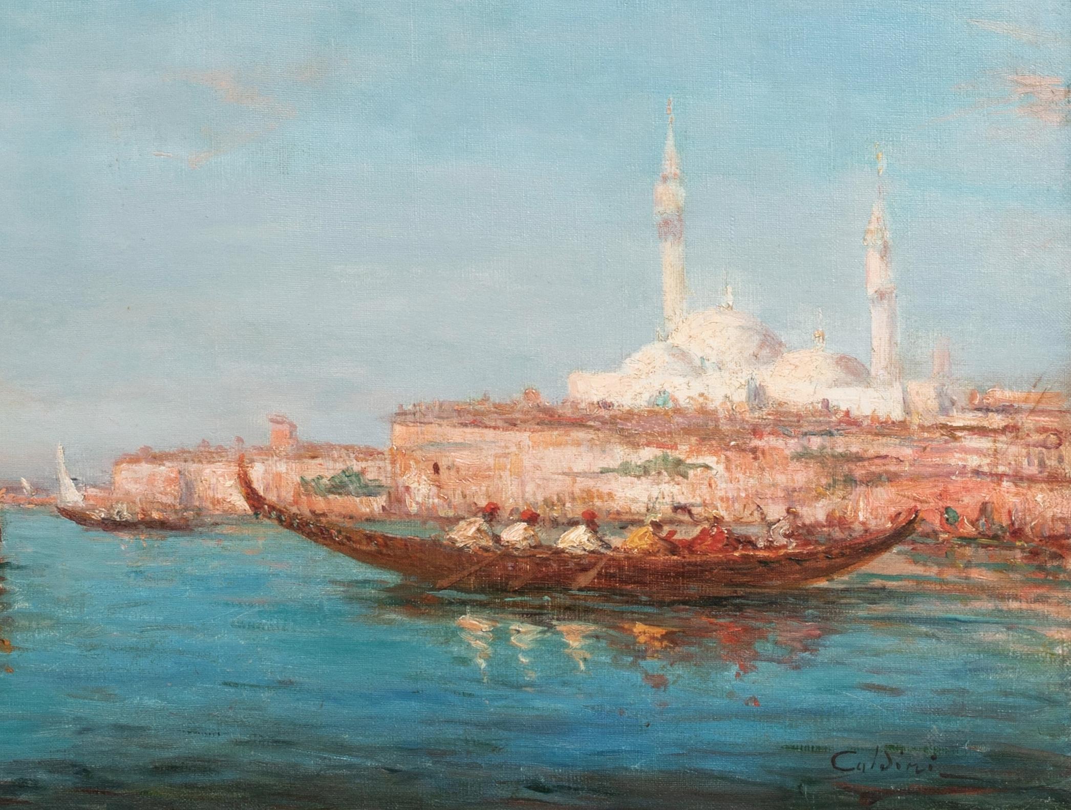 View of Bosphorus, near Istanbul, 19th Century  Signed Indistinctly - Italian 1