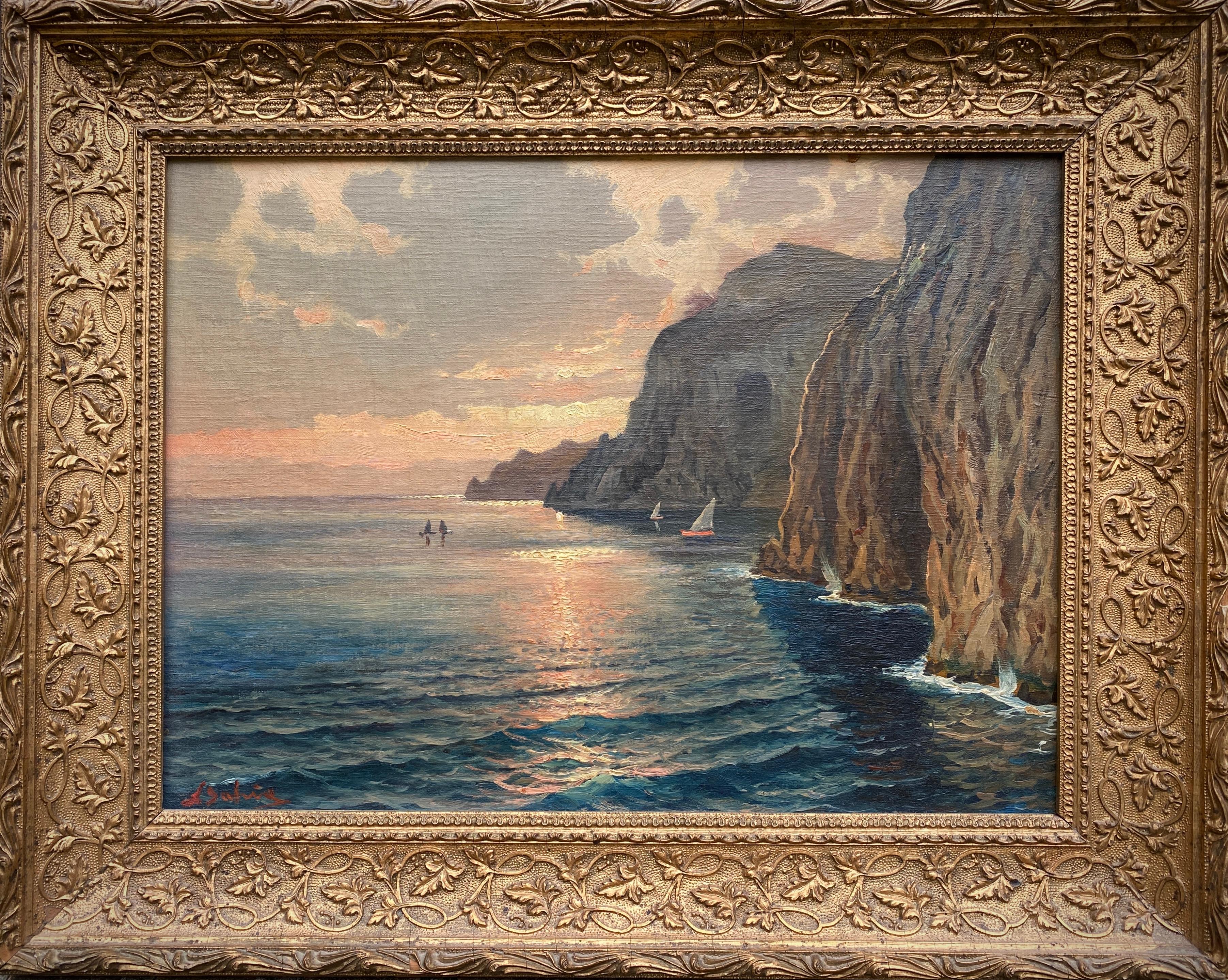Unknown Landscape Painting - View of Capri, Artist 20th century, European School