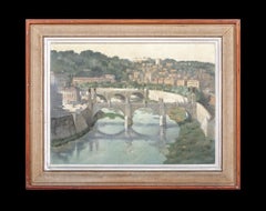 View of Castel Sant Angelo, from The River Tiber, Rome, early 20th Century