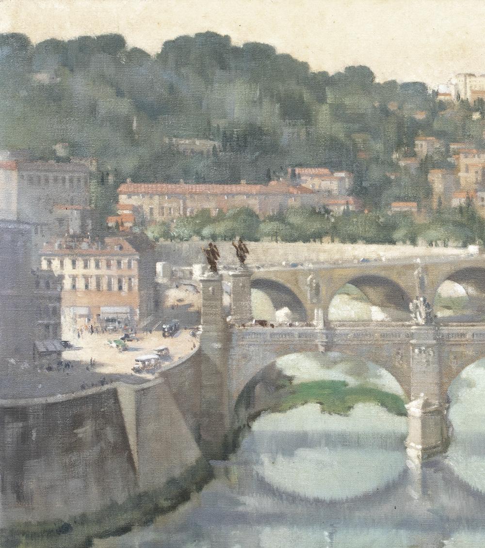 View of Castel Sant Angelo, from The River Tiber, Rome, early 20th Century  For Sale 1