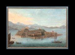 View Of Isola Bella, Lake Maggiore, 18th Century School of ANTONIO JOLI DE DIPI