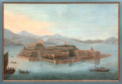 View Of Isola Bella, Lake Maggiore, 18th Century School of ANTONIO JOLI DE DIPI