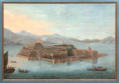 View Of Isola Bella, Lake Maggiore, 18th Century School of ANTONIO JOLI DE DIPI