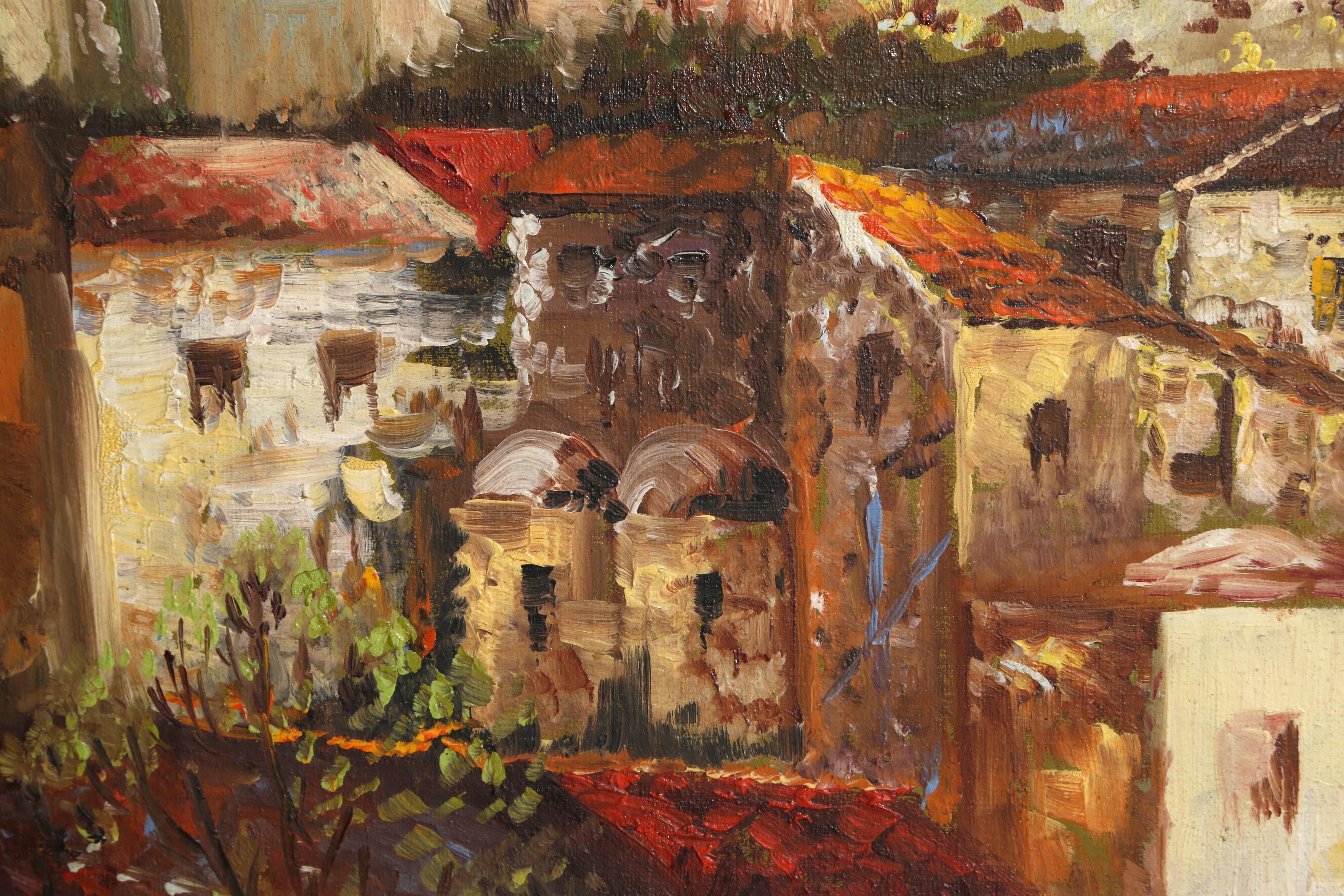 Ansicht von Jerusalem, Landschaft, Ölgemälde (Braun), Landscape Painting, von Unknown