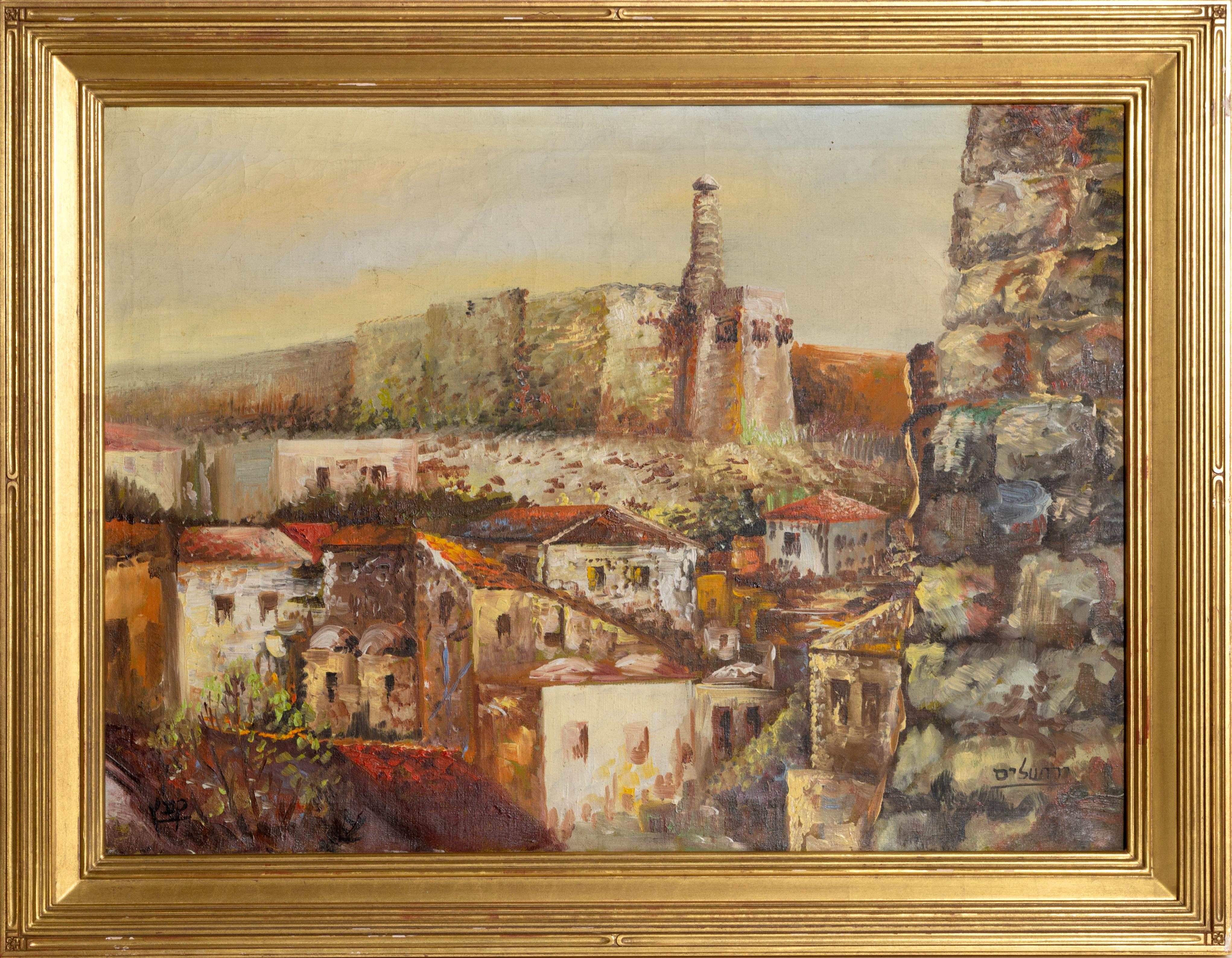 View of Jerusalem, Landscape Oil Painting