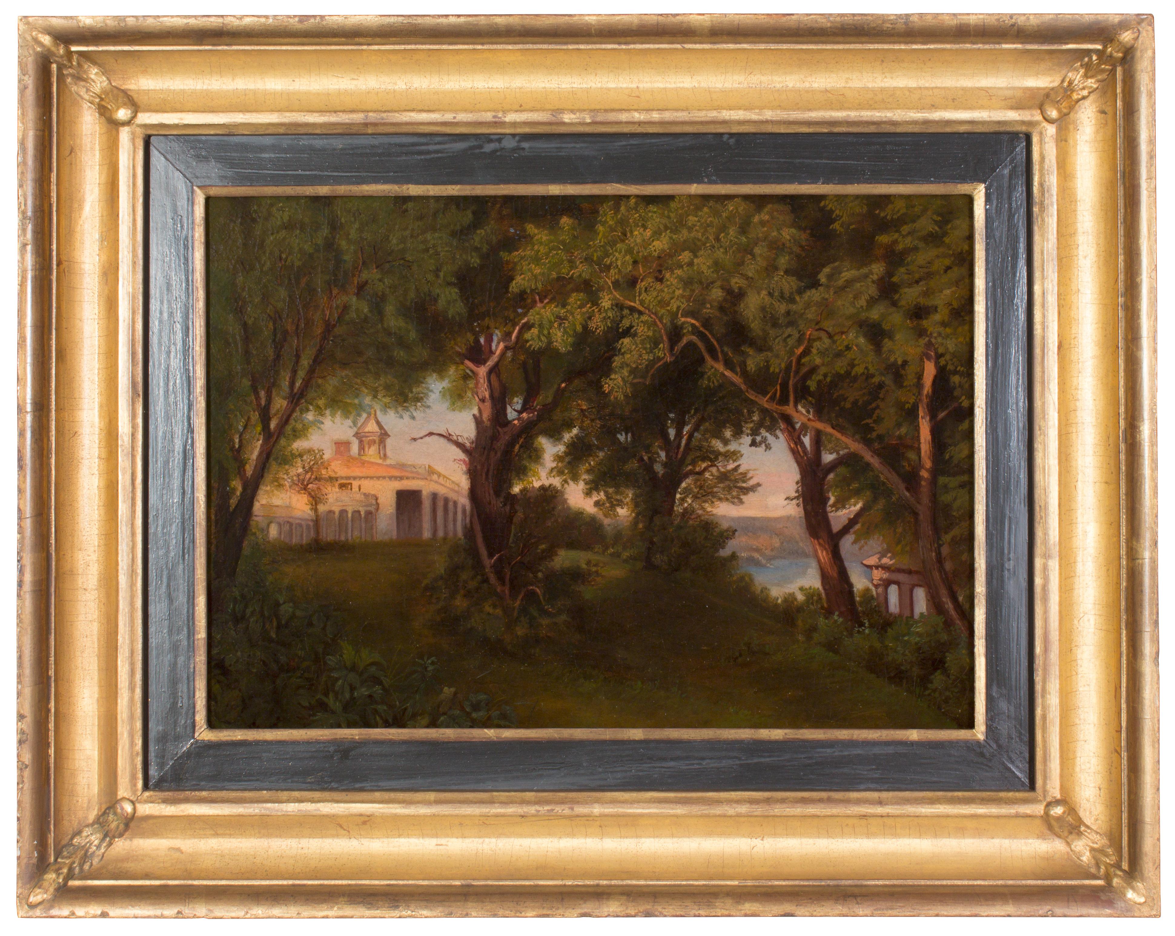 Unknown Landscape Painting - View of Mount Vernon Estate, the historic home of George and Martha Washington