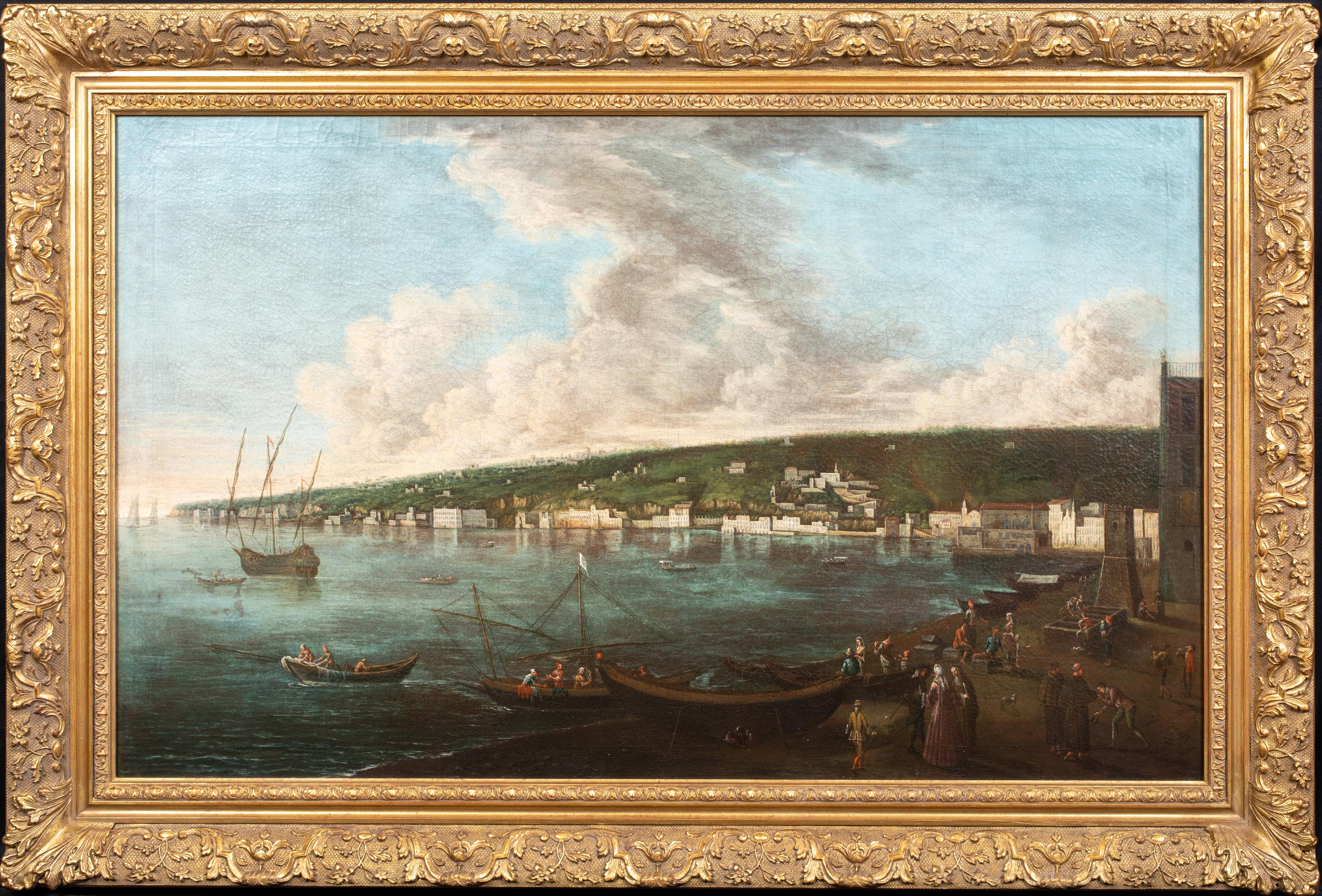 View Of Posillipo from the Riviera di Chiaia, circa 1695  by ANGELO MARIA COSTA  - Painting by Unknown