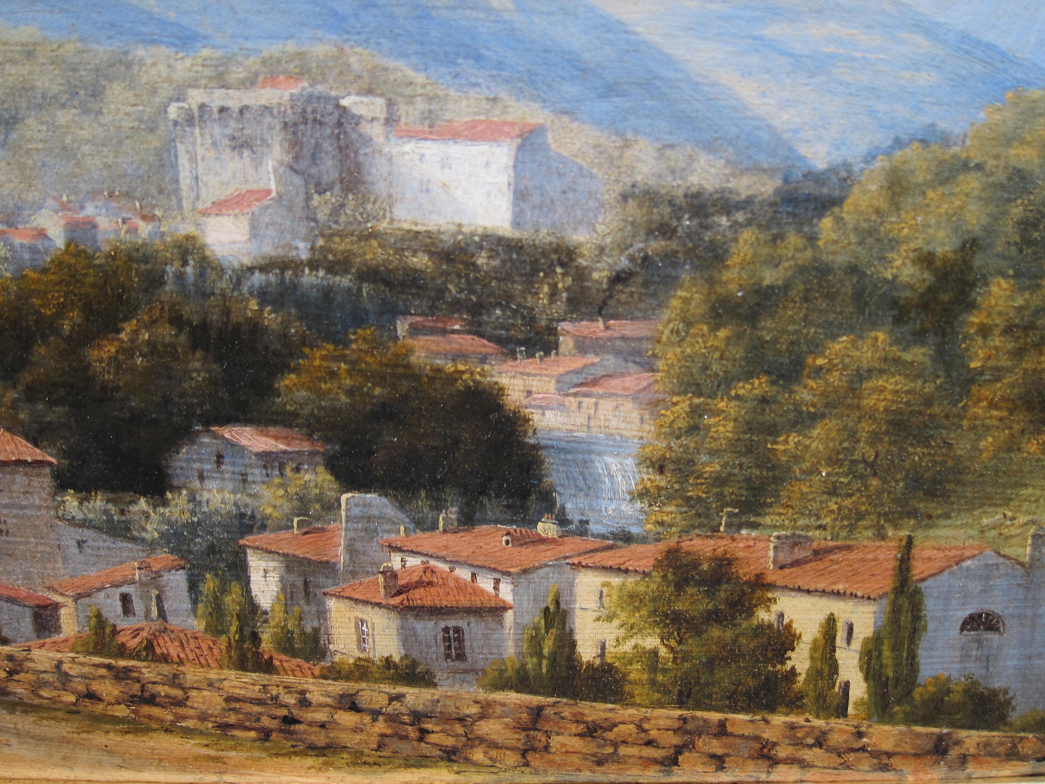 View of Royat, Puy-de-Dôme, circa 1830 - Italian School Painting by Unknown