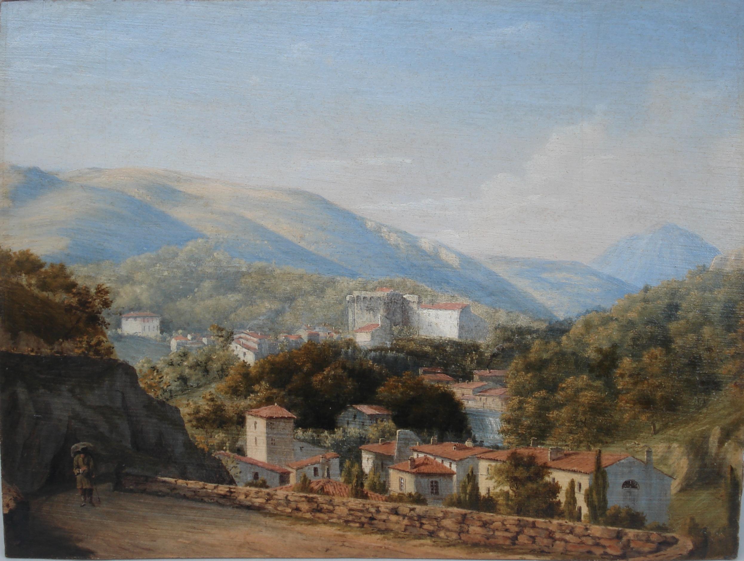 Unknown Landscape Painting - View of Royat, Puy-de-Dôme, circa 1830