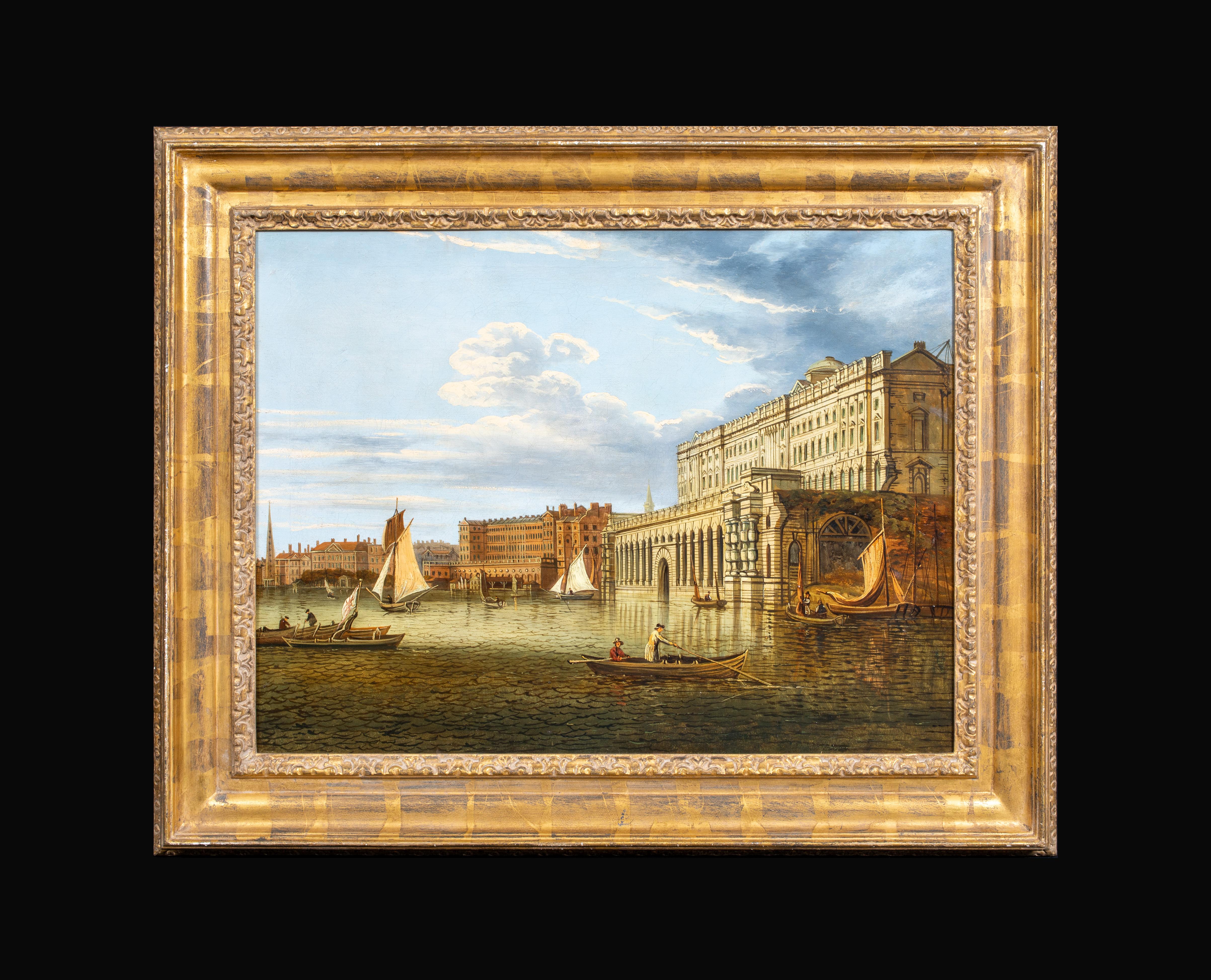 Vista di Somerset House e degli Adelphi dal Tamigi CANALETTO - Painting di Unknown