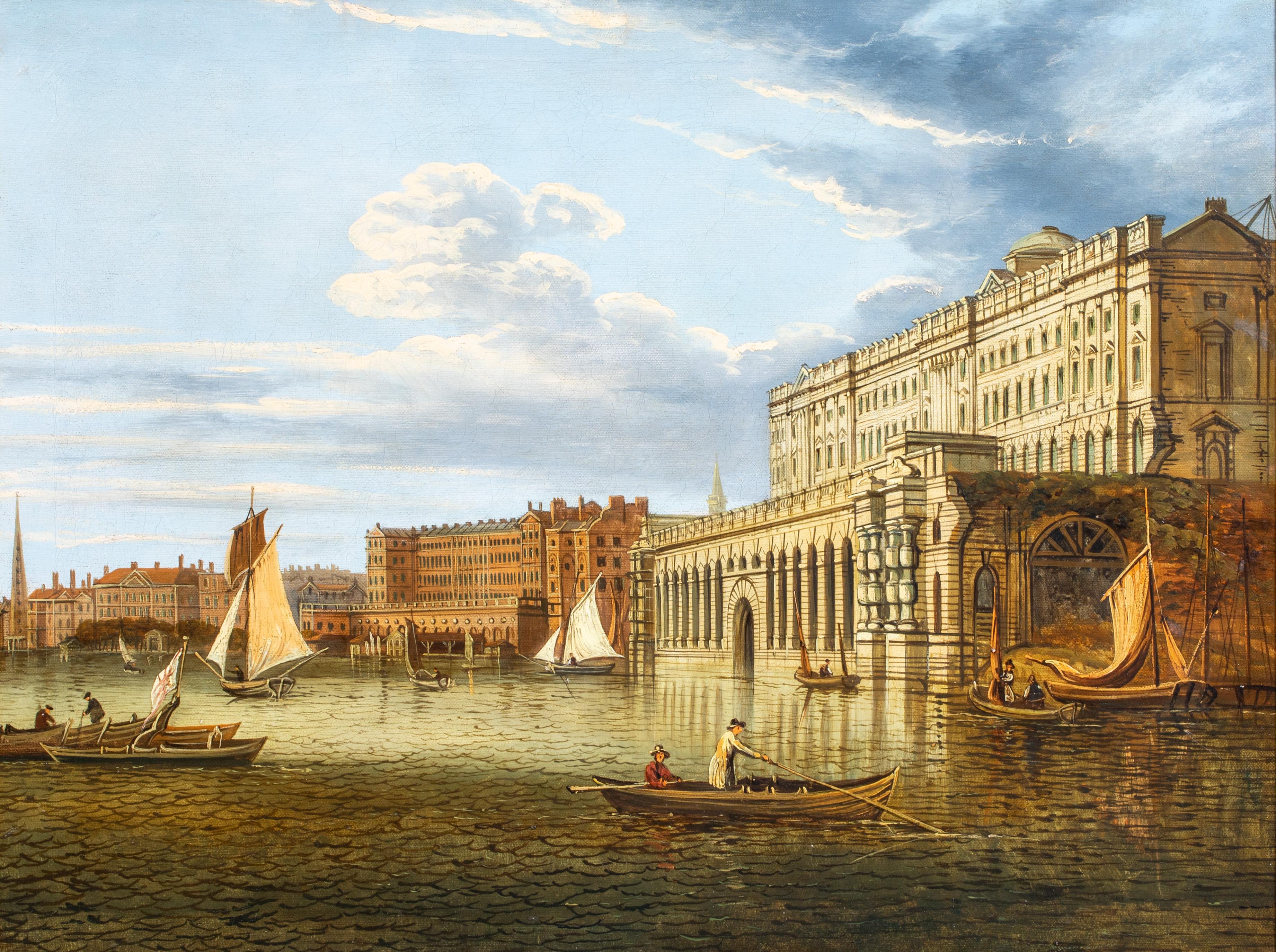 Vista di Somerset House e degli Adelphi dal Tamigi, Londra, circa 1800

seguace di Canaletto (1687-1769) 

Enorme veduta del XVIII secolo di Somerset House e The Adelphi dal Tamigi, Londra, olio su tela. Eccellente qualità e condizione, veduta del