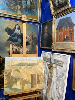 View of Toledo, Spain – Bridge over the Tagus (Puente de San Martín), circa 1935