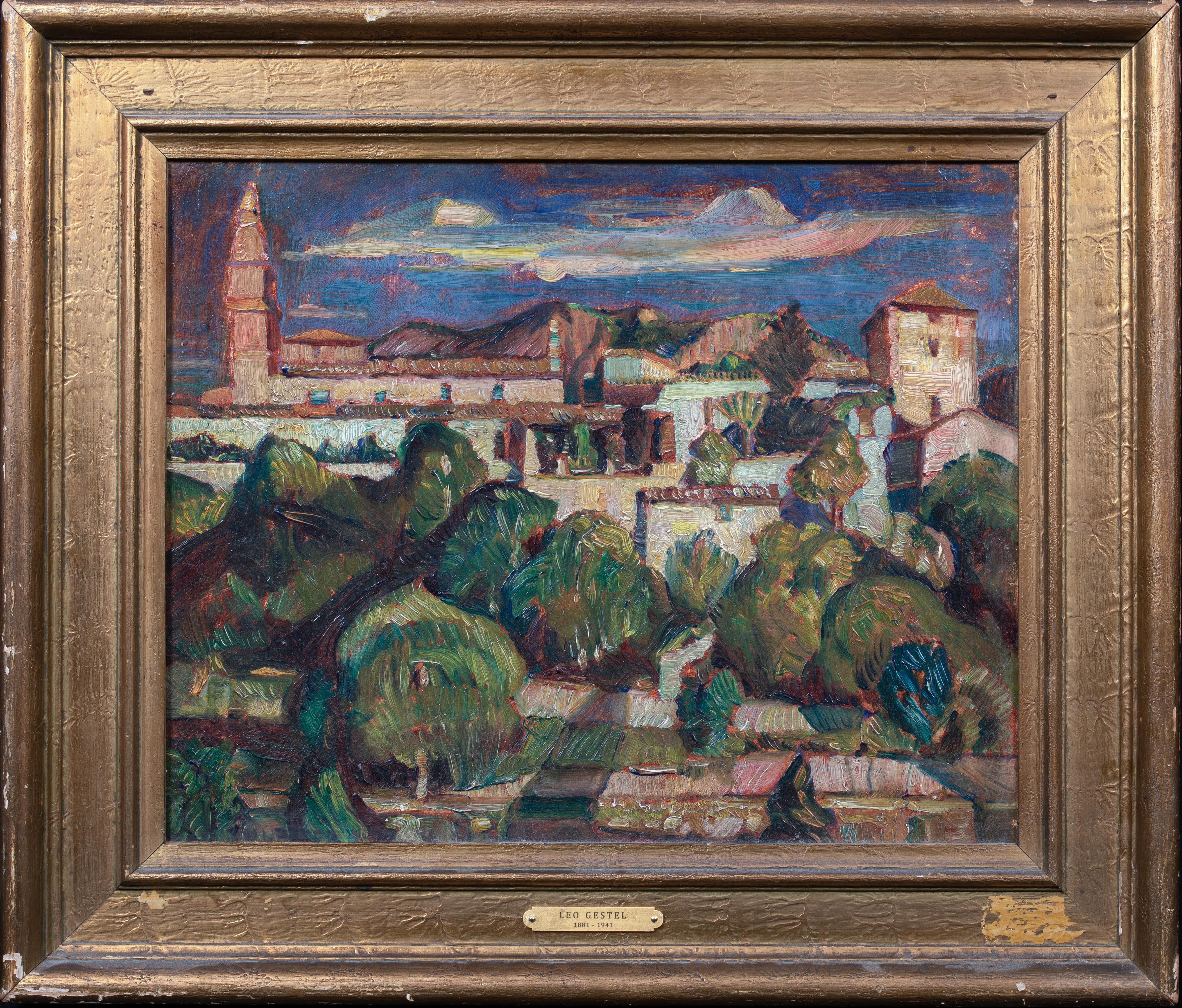 View Of VALLDEMOSSA, MALLORCA , 20th Century  LEO GESTEL (1881-1941) - Painting by Unknown