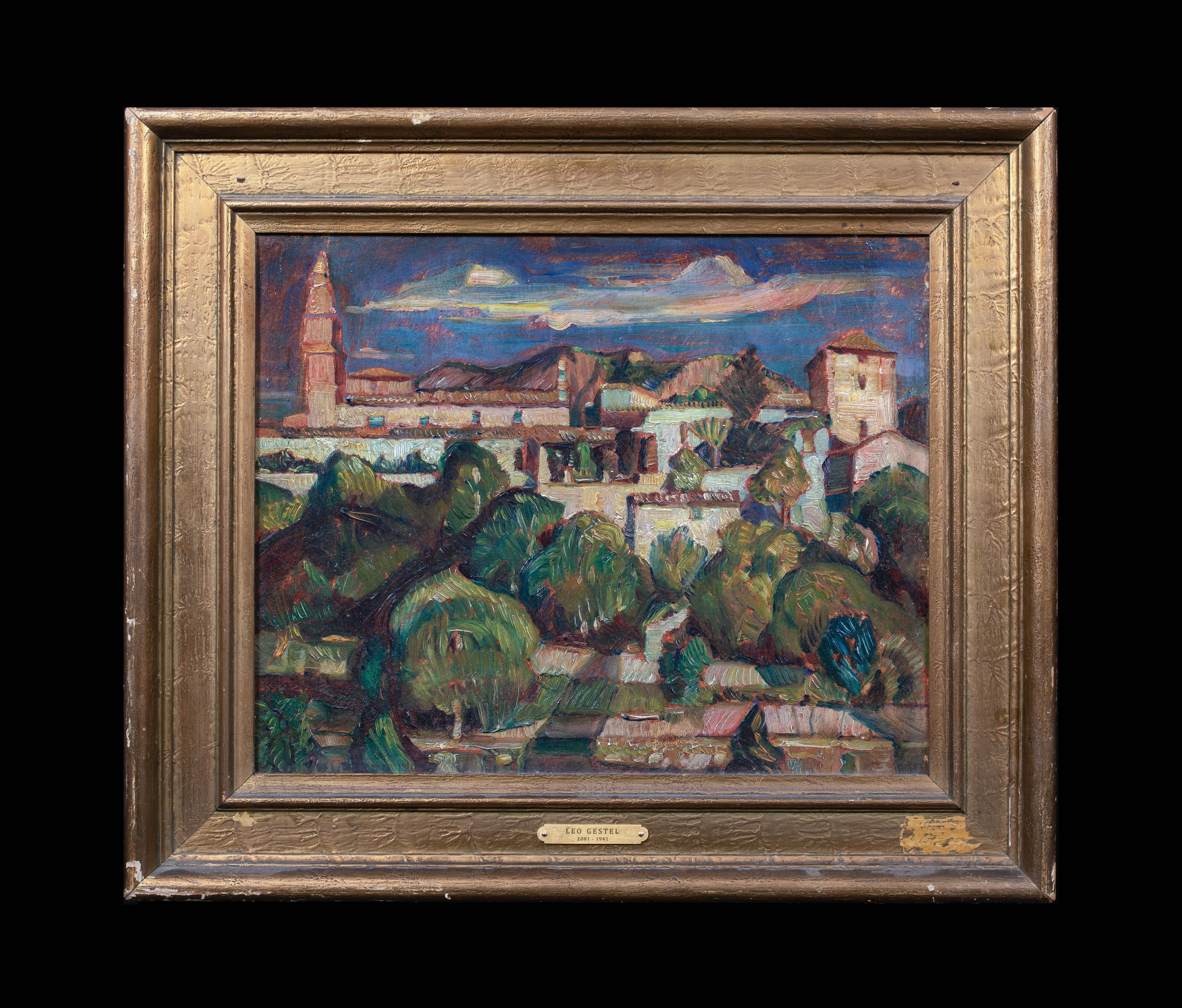 View Of VALLDEMOSSA, MALLORCA , 20th Century  LEO GESTEL (1881-1941) - Gray Landscape Painting by Unknown
