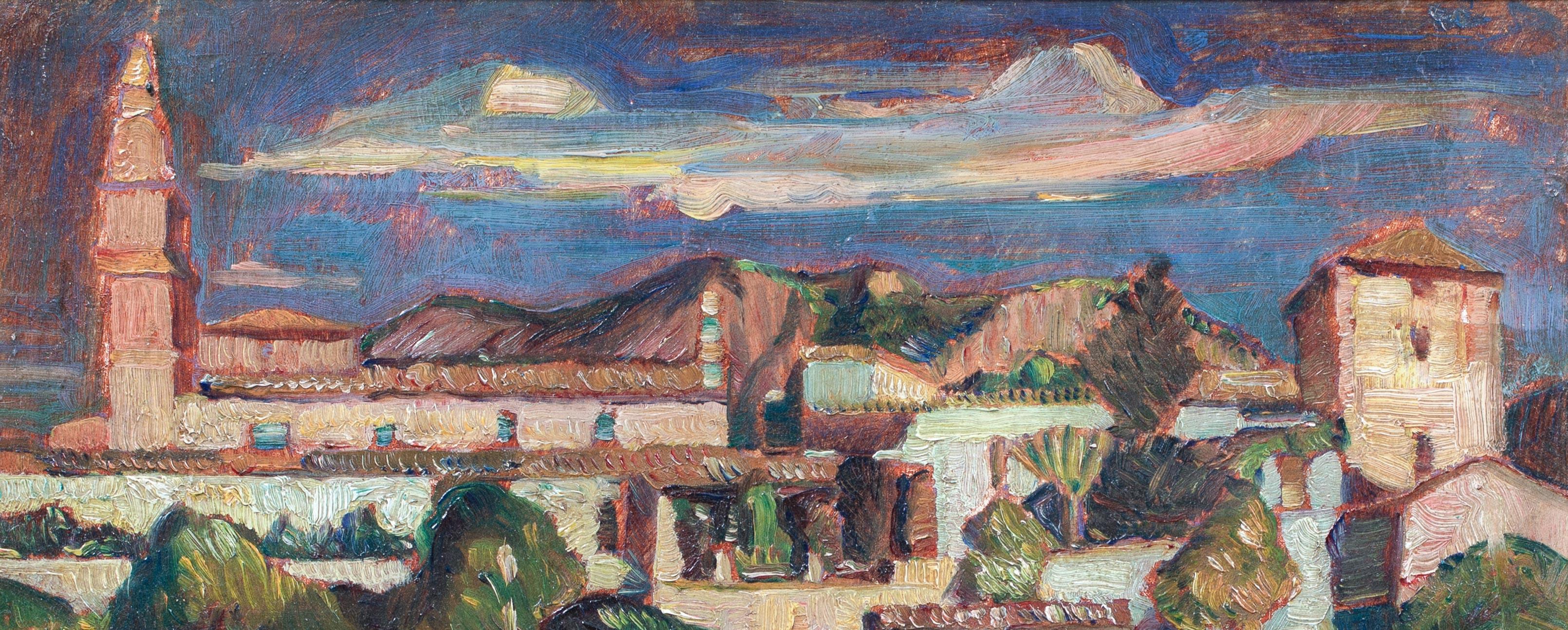 View Of VALLDEMOSSA, MALLORCA , 20th Century  LEO GESTEL (1881-1941) For Sale 1