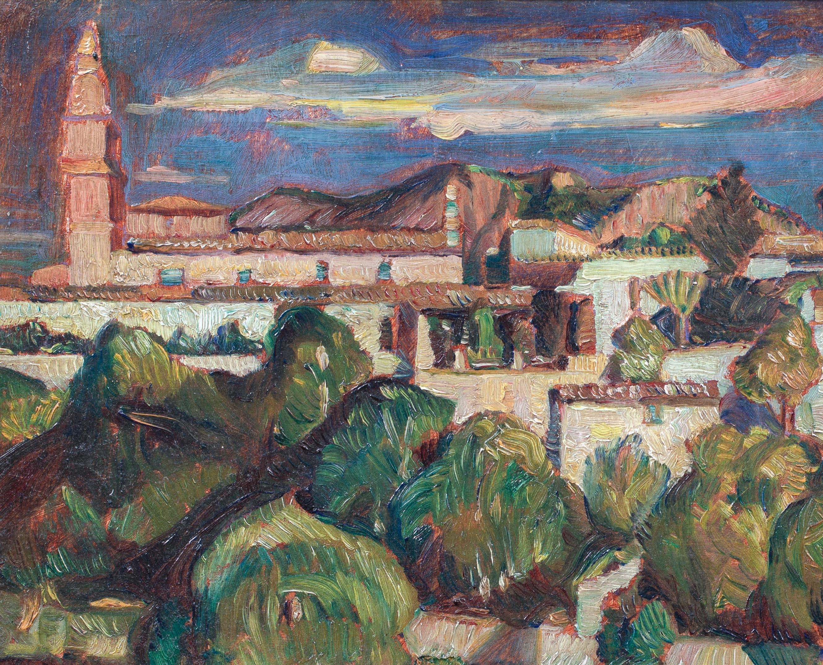 View Of VALLDEMOSSA, MALLORCA , 20th Century  LEO GESTEL (1881-1941) For Sale 3