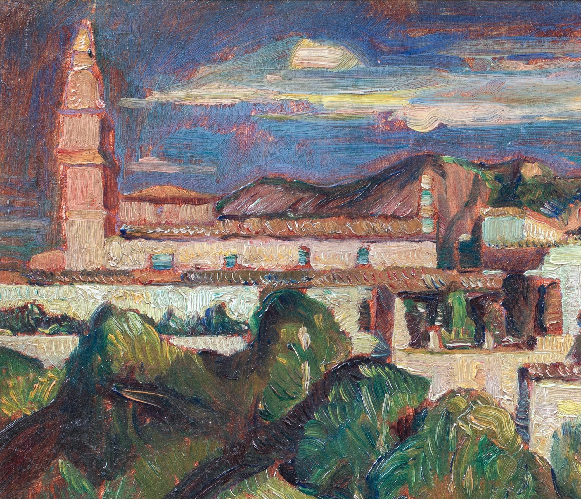 View Of VALLDEMOSSA, MALLORCA , 20th Century  LEO GESTEL (1881-1941) For Sale 4