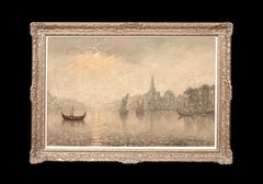 View Of Venice In The Moonlight, 19th Century  French Impressionist School