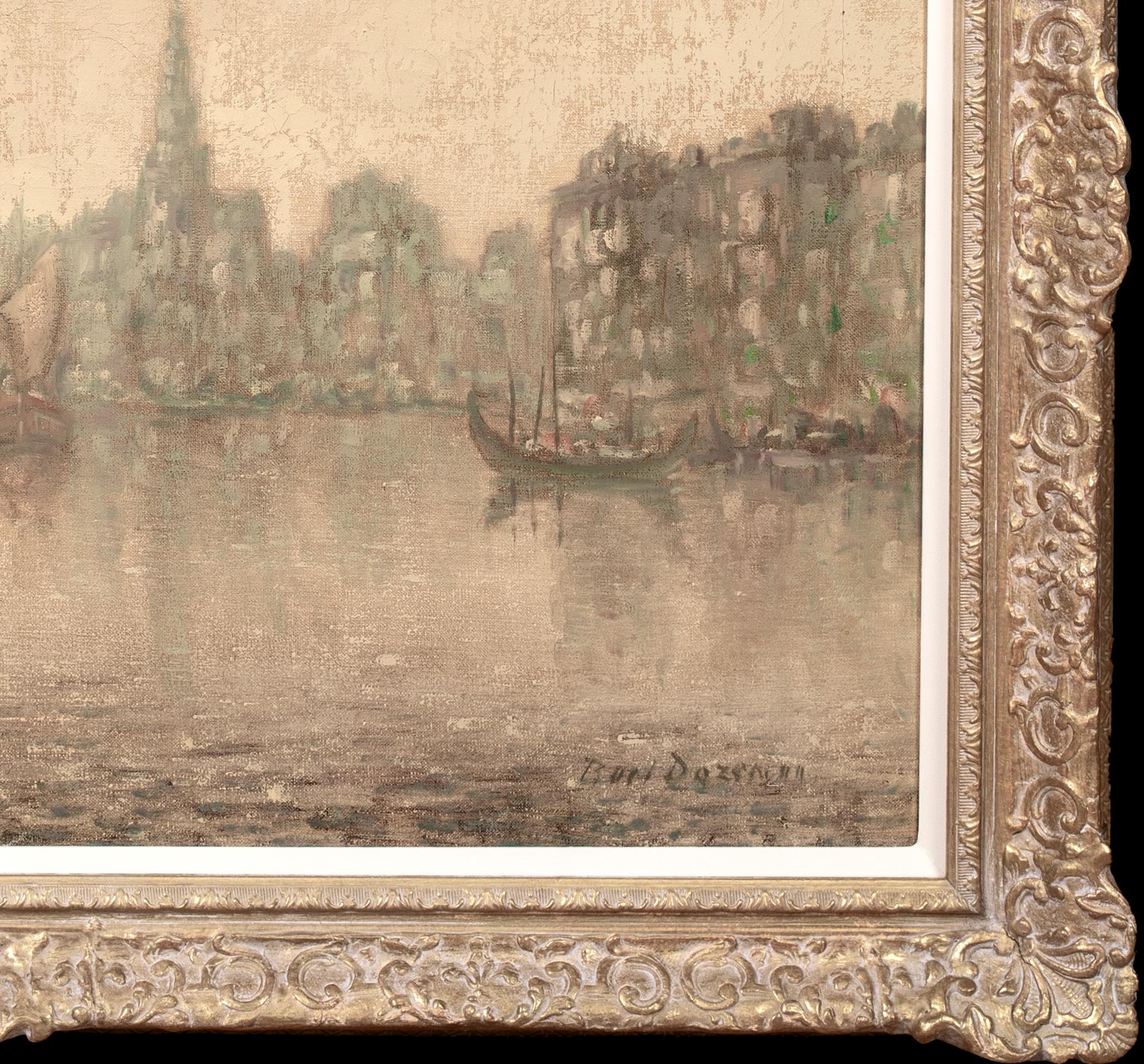 View Of Venice In The Moonlight, 19th Century

French Impressionist School - Signed Indistinctly 

Large 19th century French Impressionist view of Venice in the moonlight, oil on canvas. Excellent quality and condition large expansive scene of