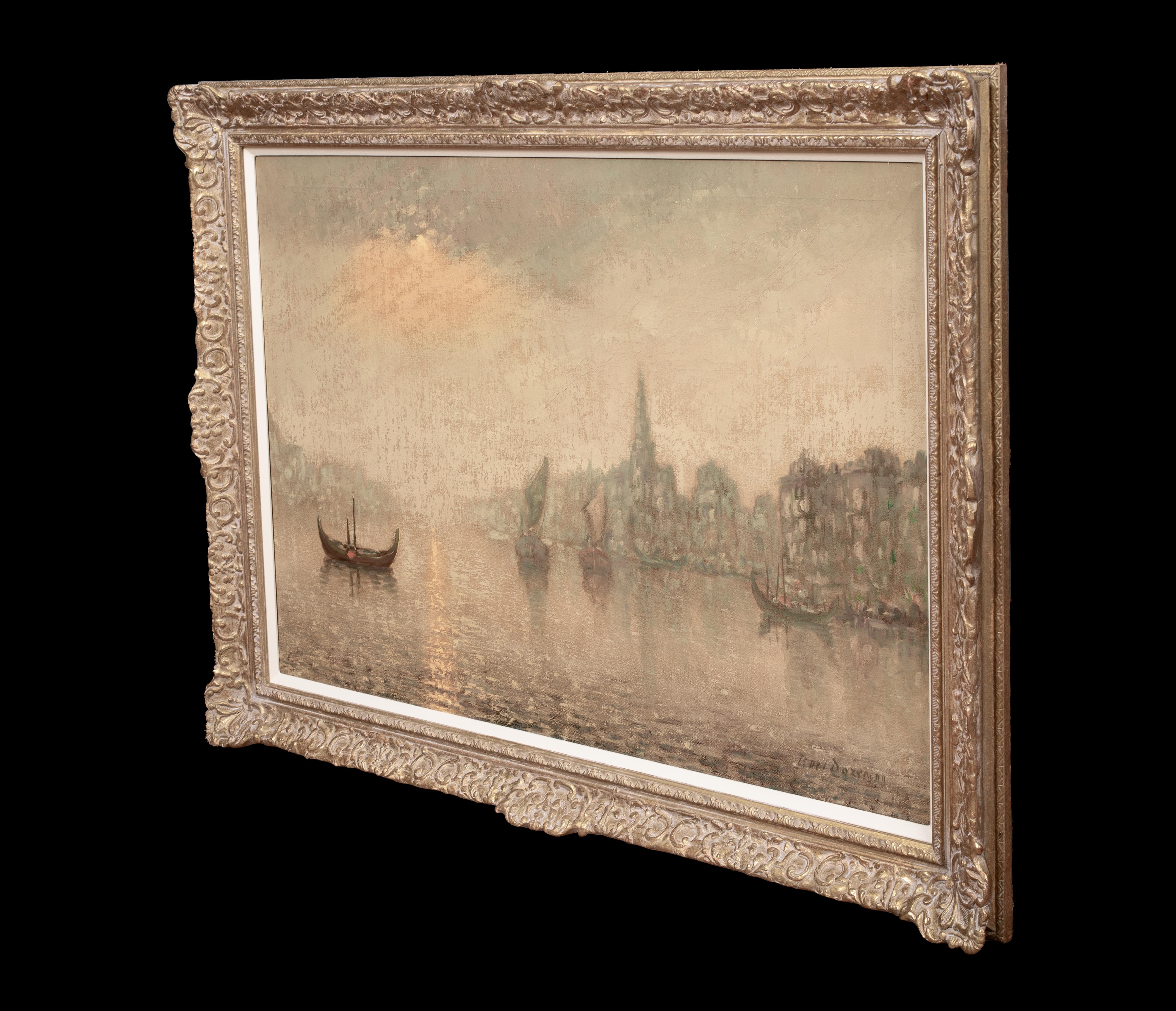View Of Venice In The Moonlight, 19th Century  French Impressionist School For Sale 3