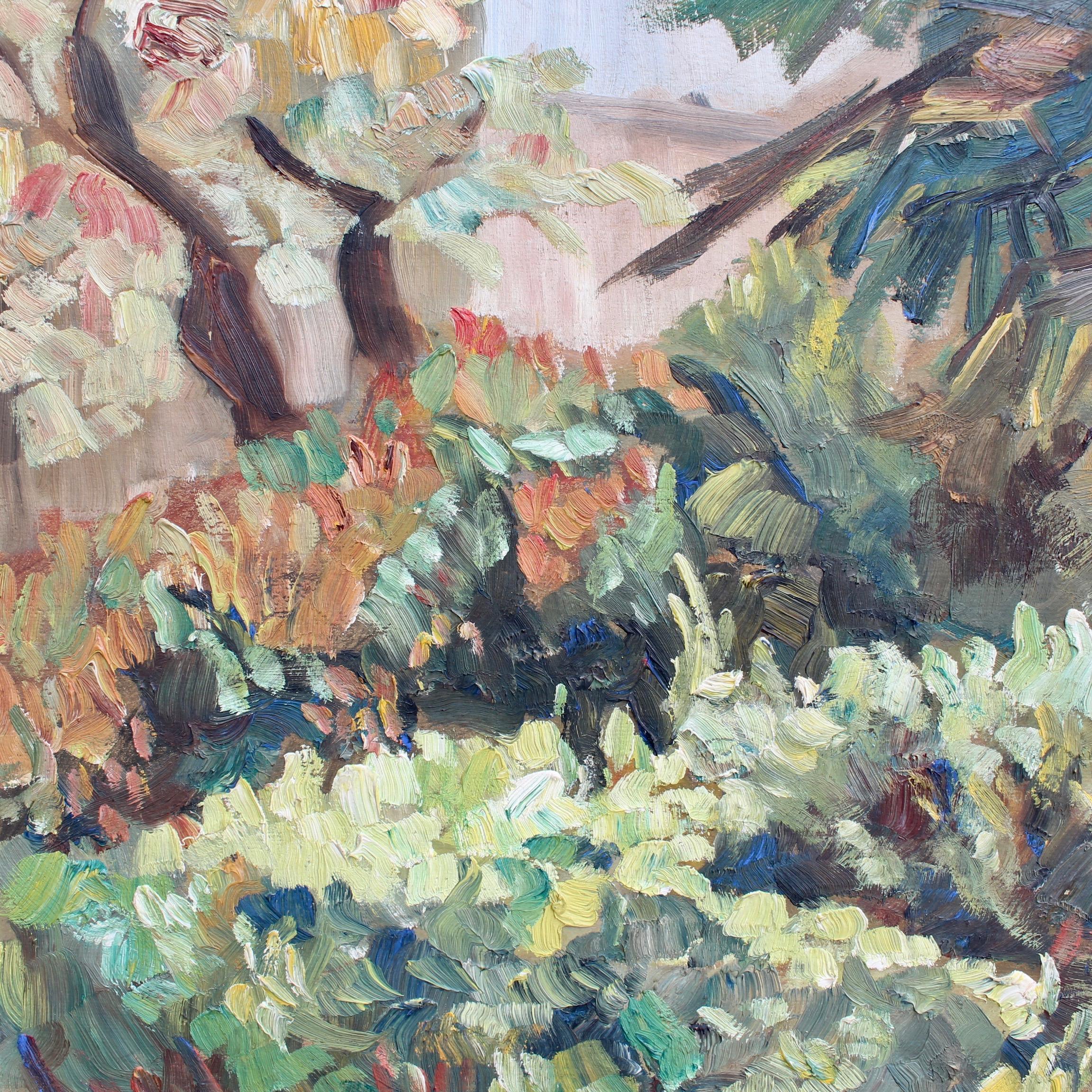 'View Over a Mediterranean Park', French School  5