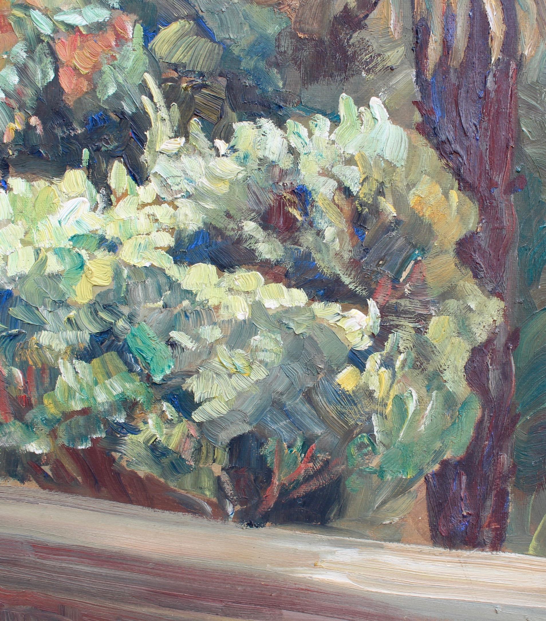 'View Over a Mediterranean Park', French School  6