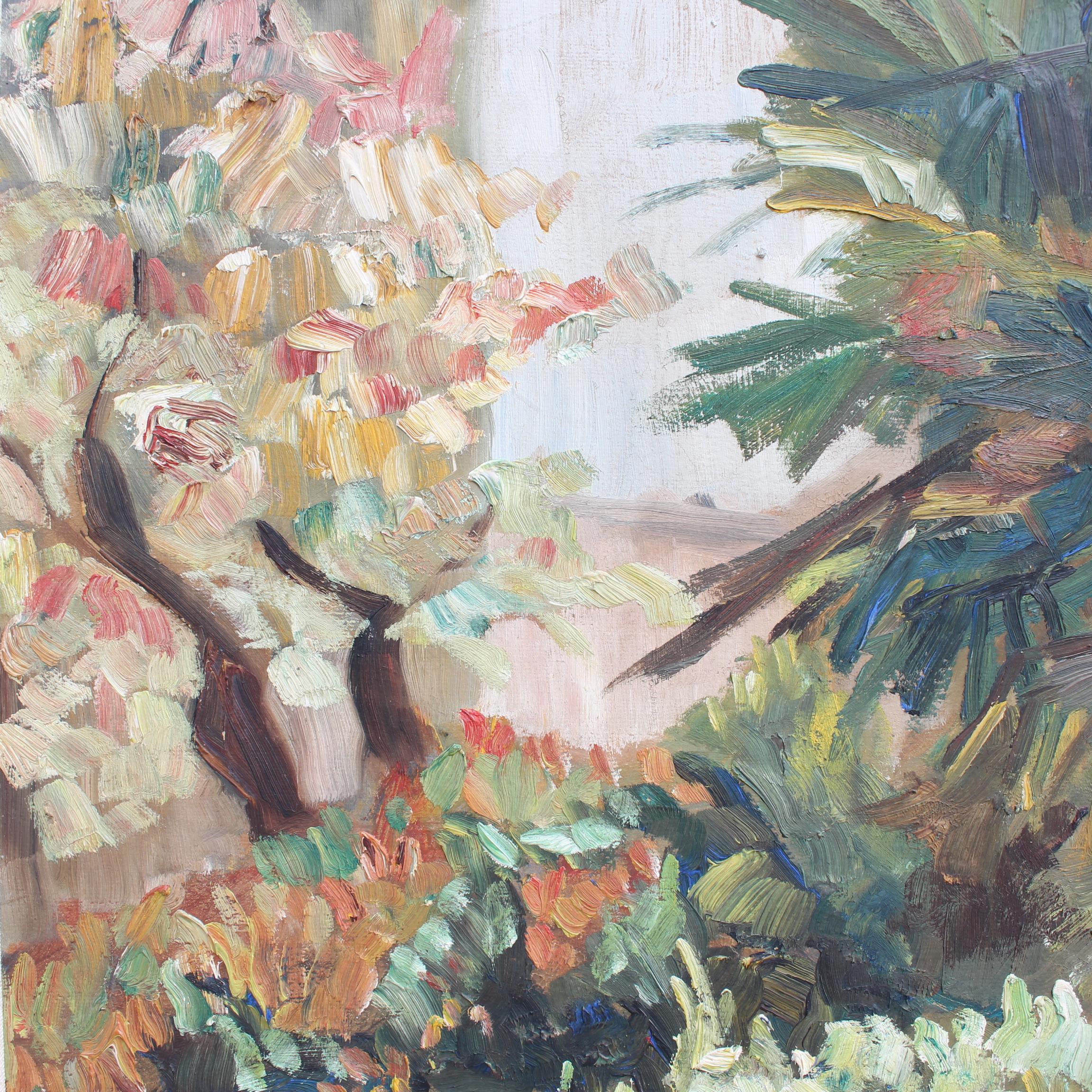 'View Over a Mediterranean Park', French School  2