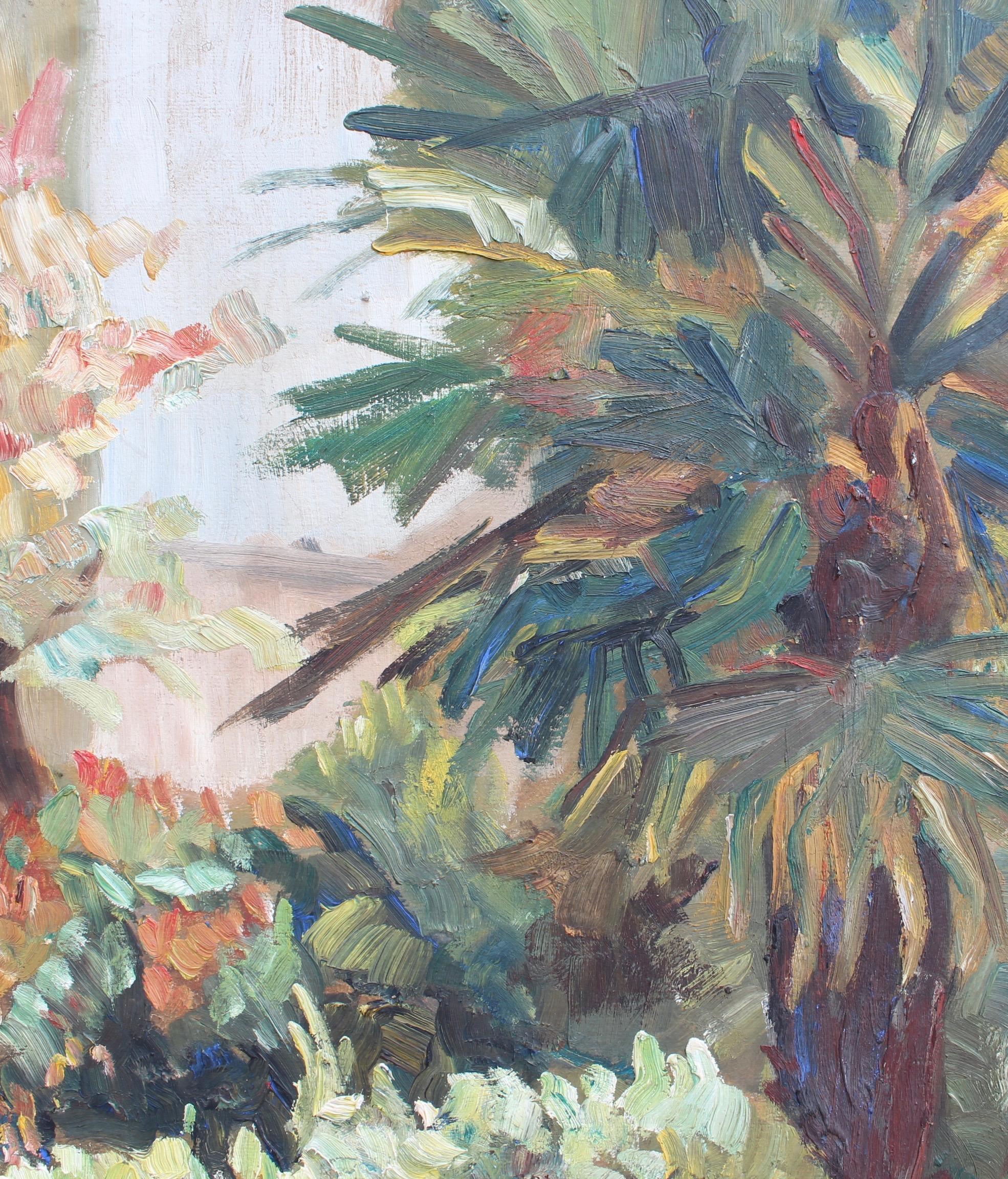 'View Over a Mediterranean Park', French School  3