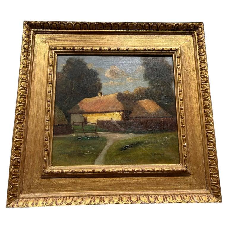 Unknown Landscape Painting - Village House