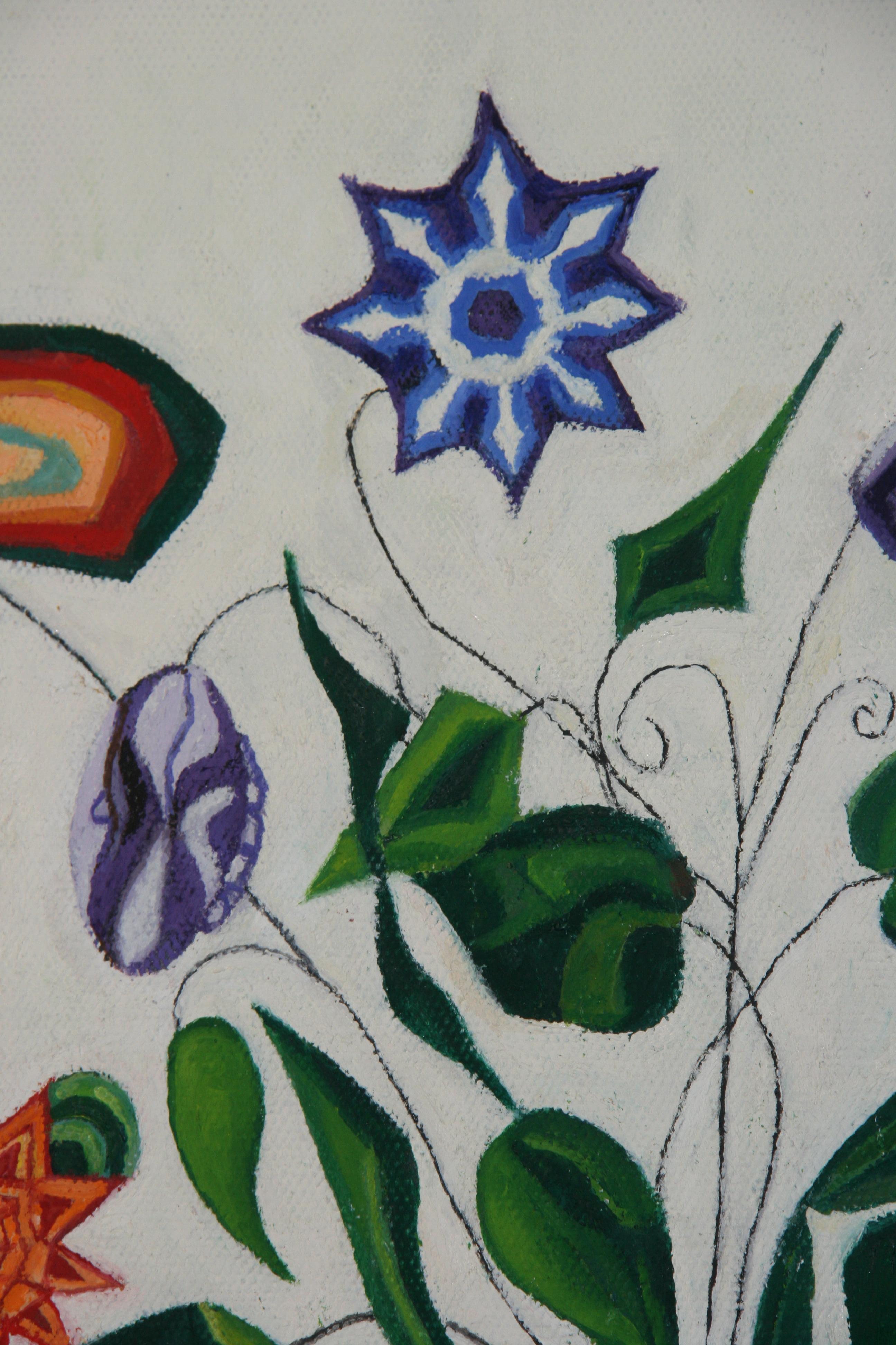 Abstrakter Vintage-Blumenstrauß  der Blume im Angebot 9
