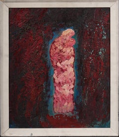 Vintage Abstract Icelandic Abstract Expressionist Signed Rare Oil Painting