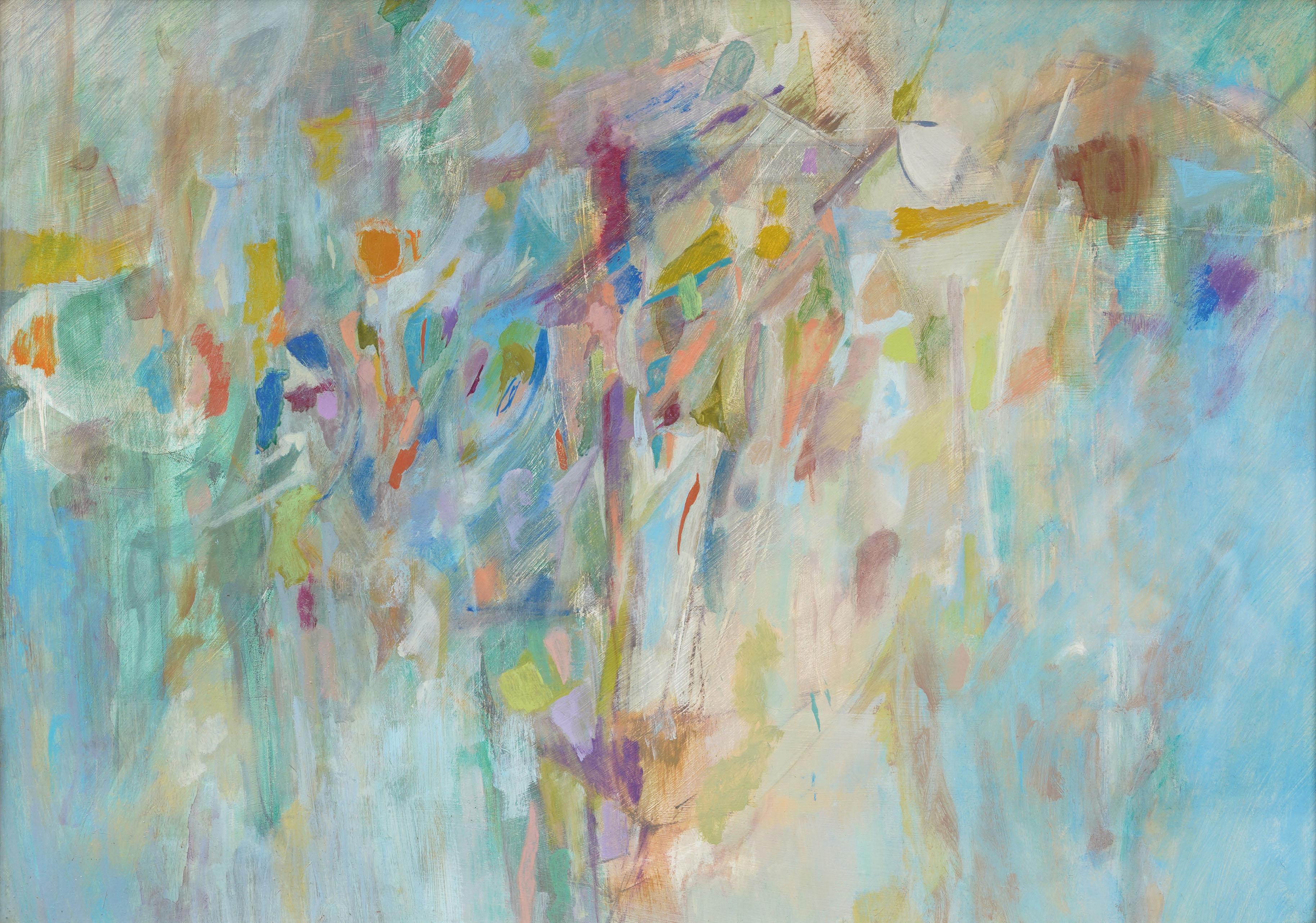 Vintage American Abstract Expressionist gerahmt Modernist MCM Ölgemälde (Abstrakter Expressionismus), Painting, von Unknown