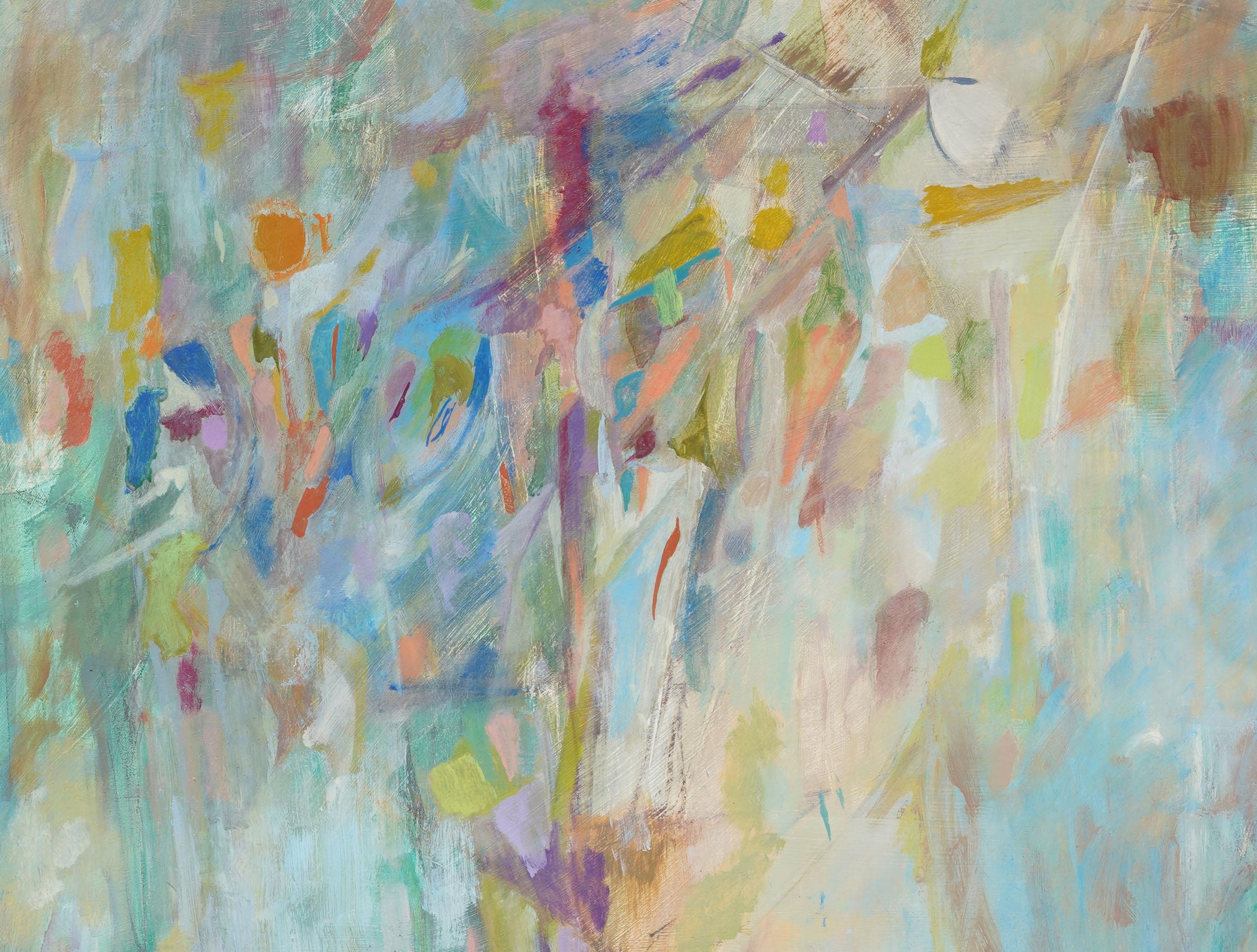 Vintage American Abstract Expressionist gerahmt Modernist MCM Ölgemälde im Angebot 1