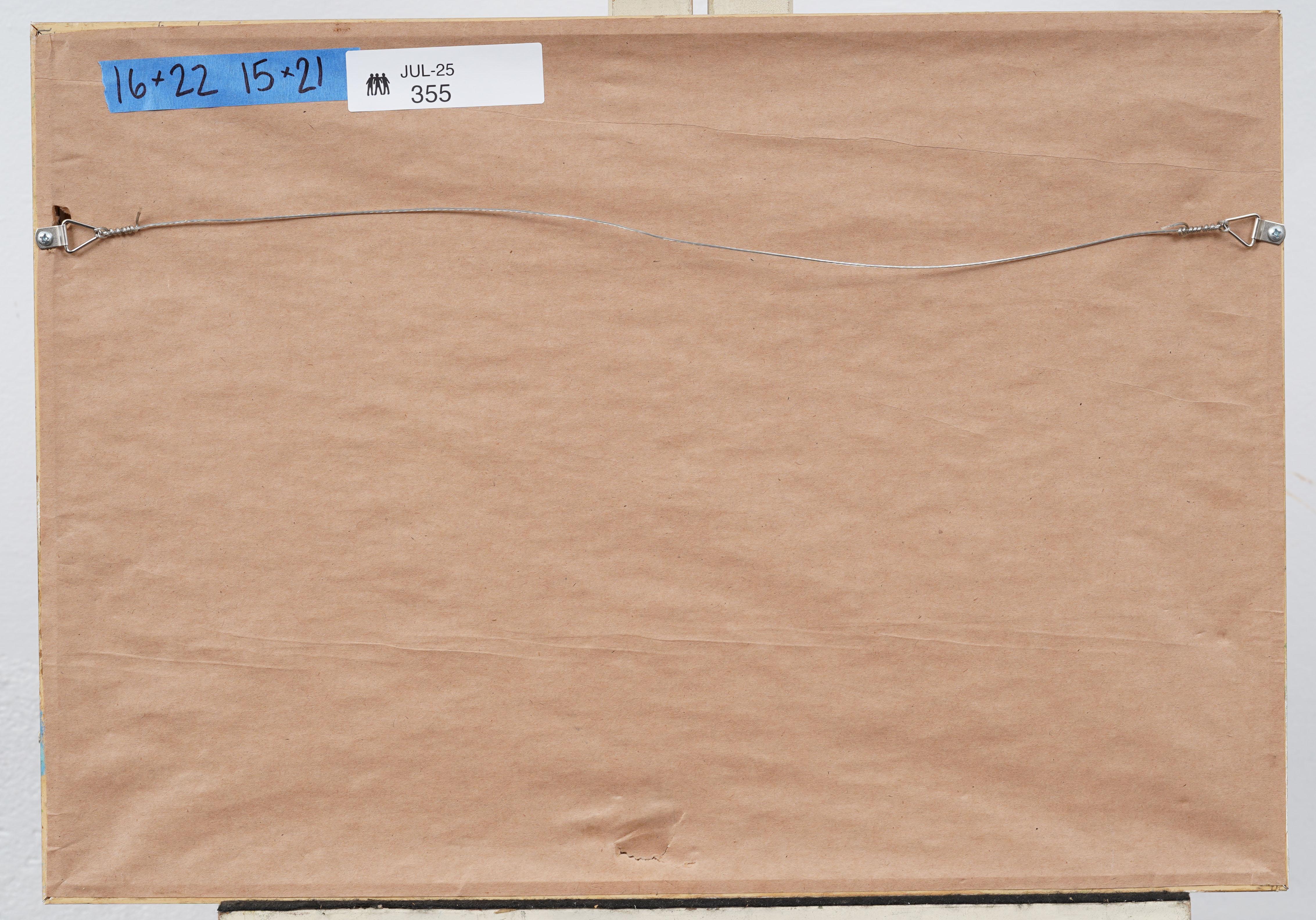 Vintage American Abstract Expressionist gerahmt Modernist MCM Ölgemälde im Angebot 2