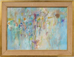 Vintage American Abstract Expressionist Framed Modernist MCM Oil Painting
