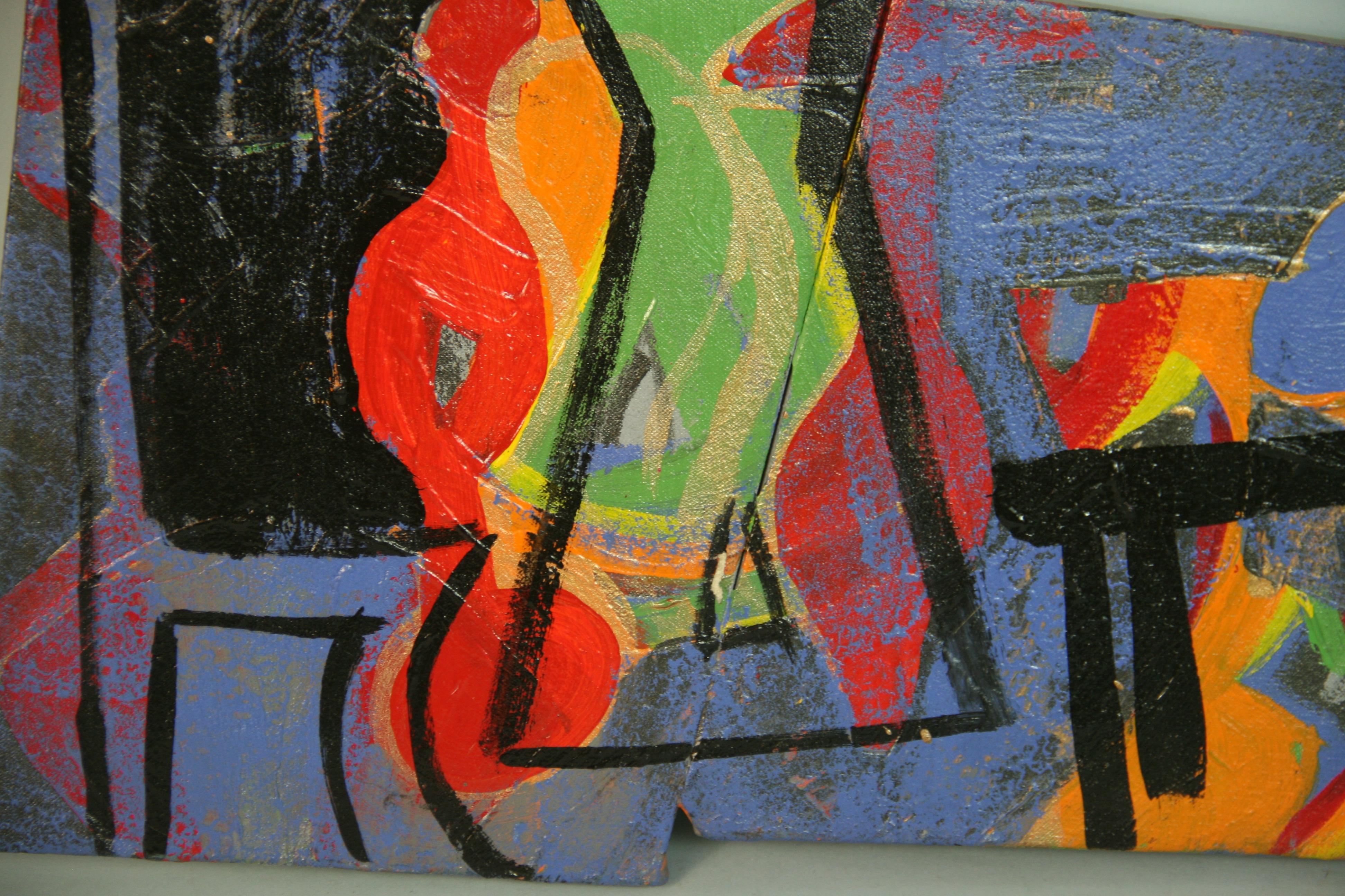 Vintage American Abstract Expressionist  Joined Diptych Oil Painting 1986 For Sale 3