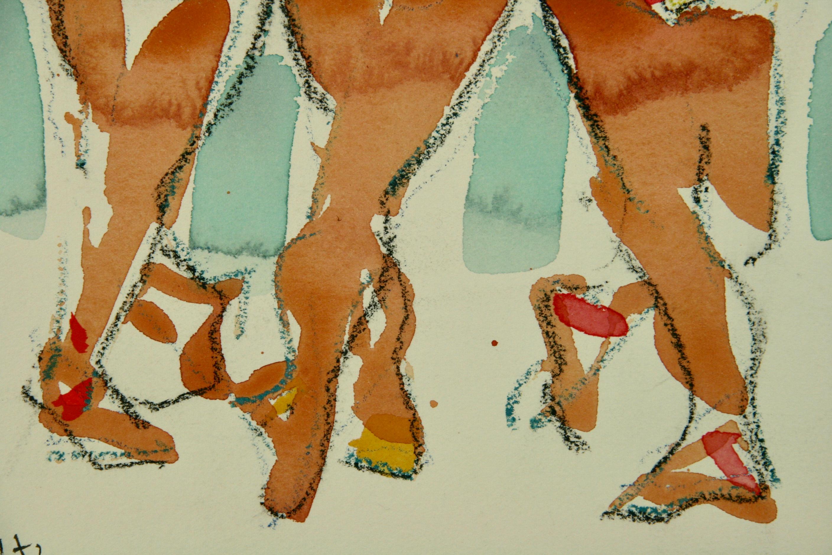 5-3532 Acryl auf Papier, aufgetragen auf Karton 
Eingefasst in einen maßgefertigten Holzrahmen