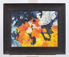 Vintage American Framed Abstract Oil Painting