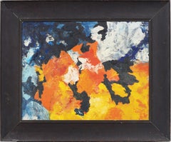 Vintage American Framed Abstract Oil Painting